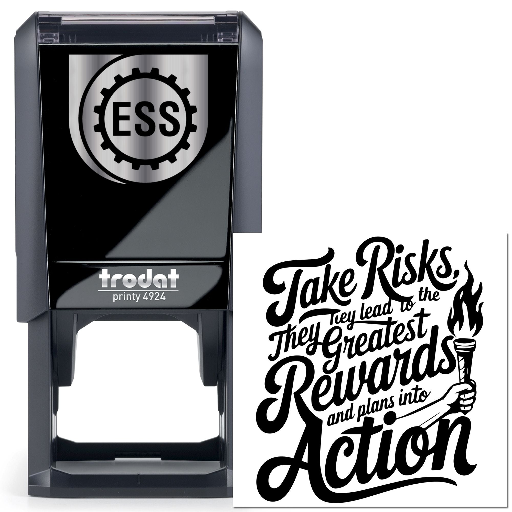 Self-Inking Motivational Quote Card Making Stamp