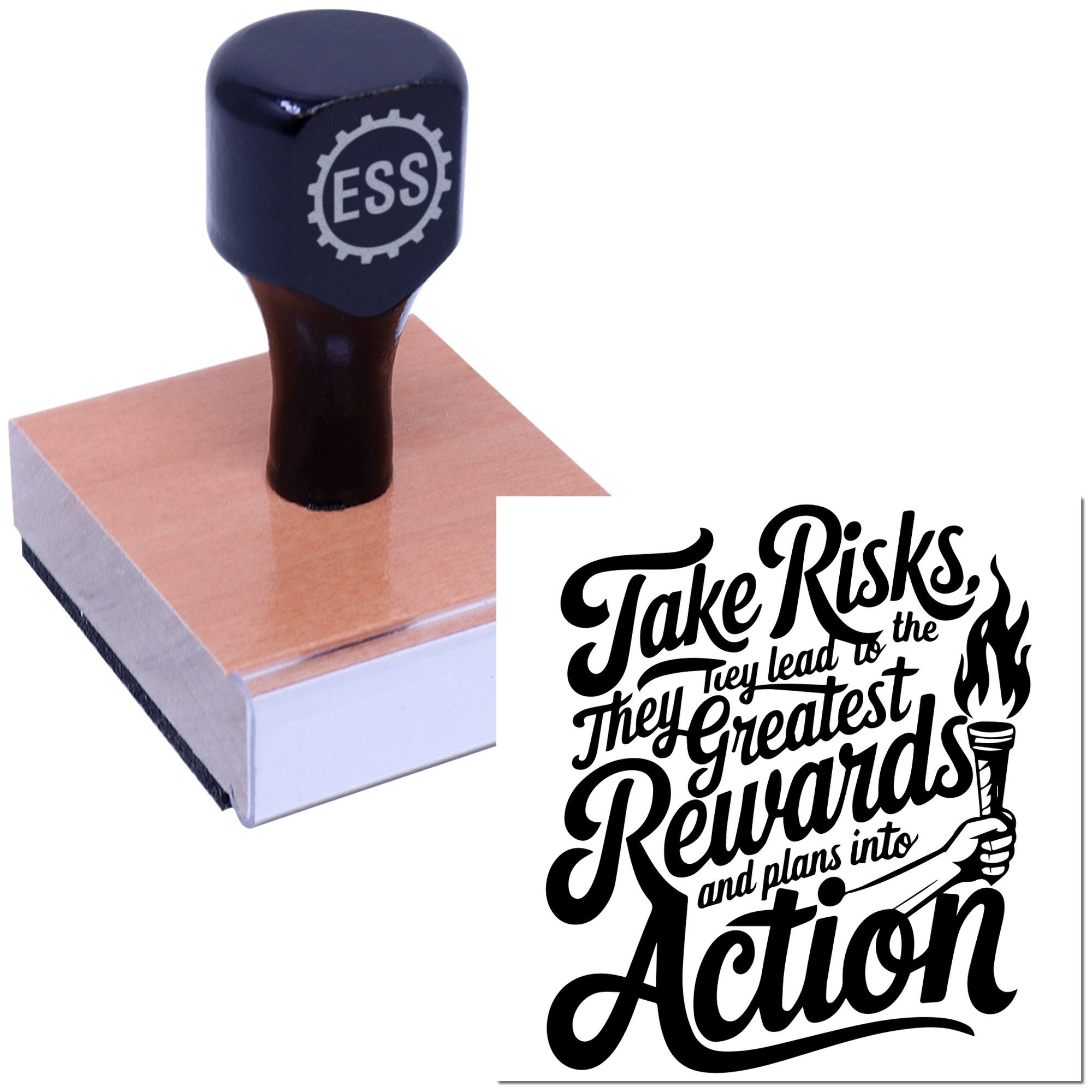 Embrace Risk Rewards Paper Craft Rubber Stamp