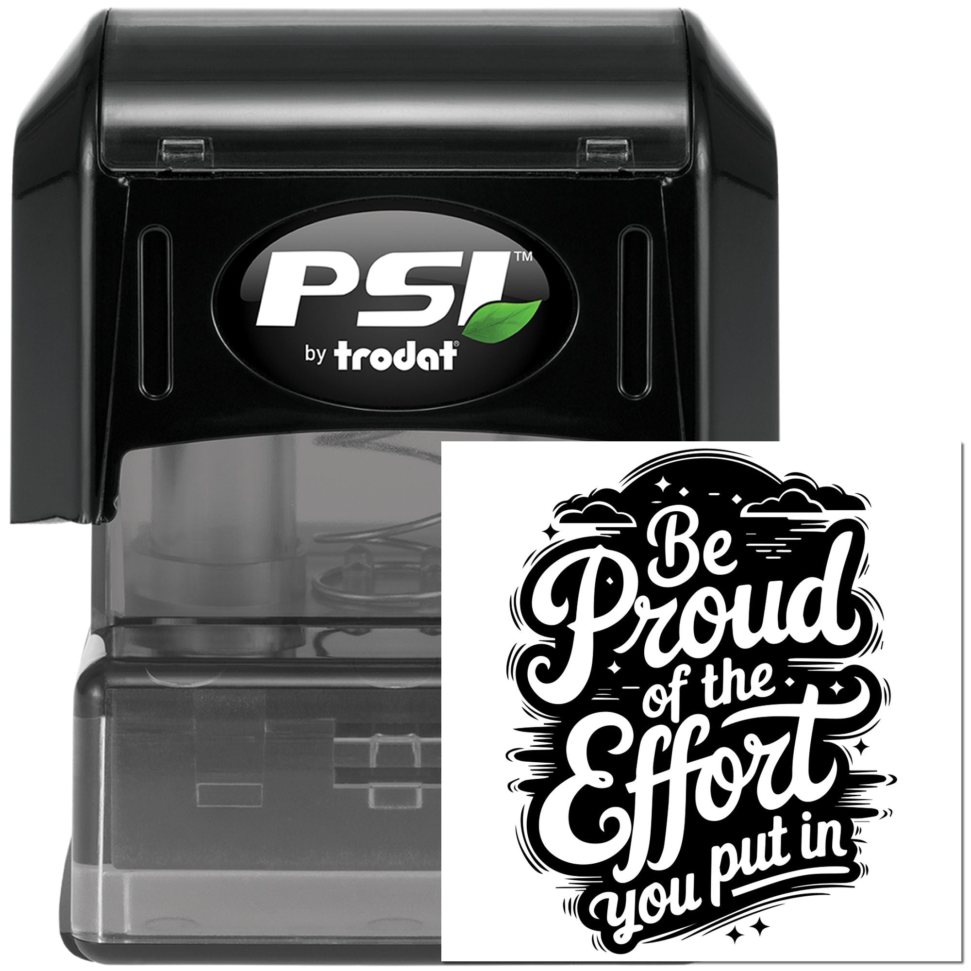 Pre-Inked Motivational Quote Art Card Making Stamp