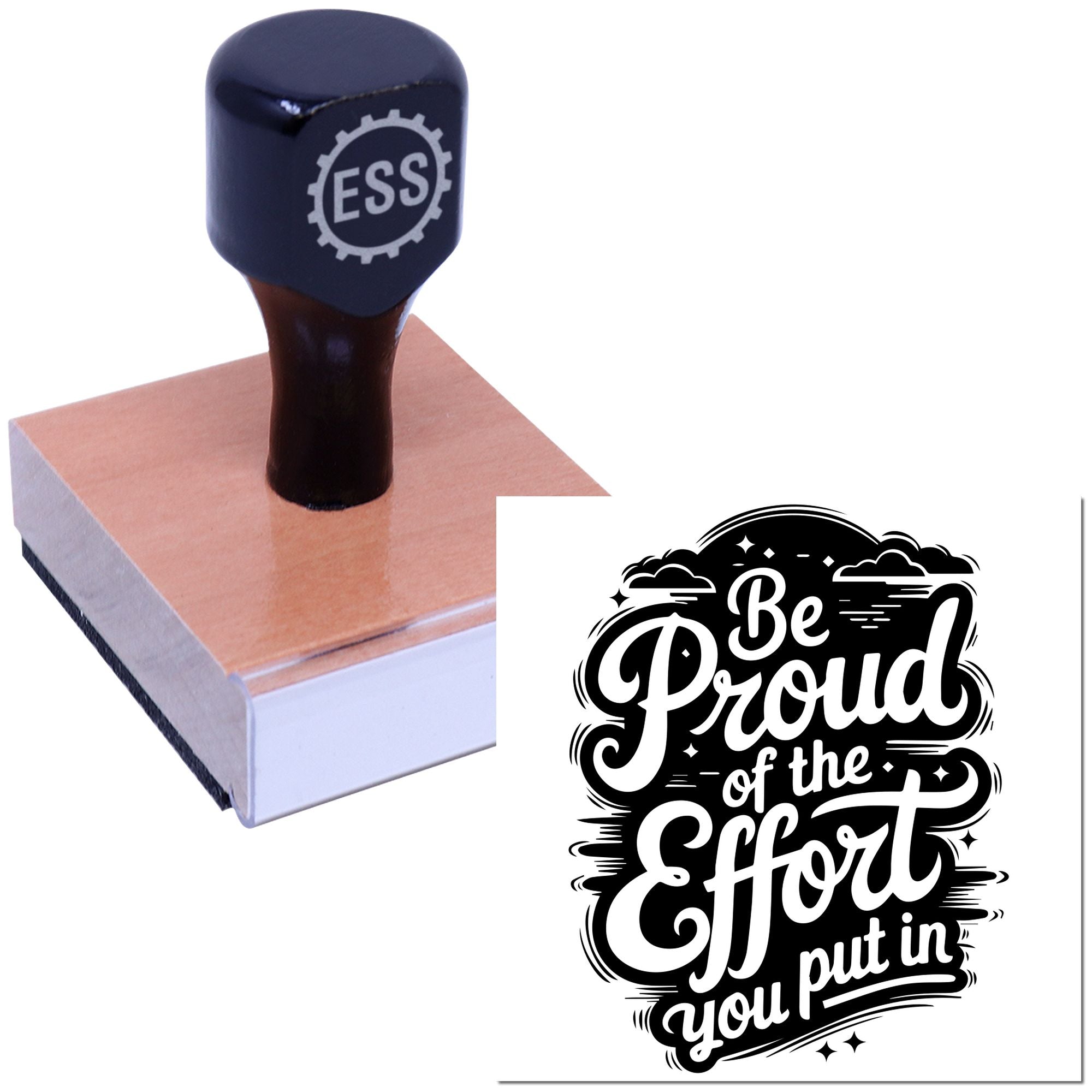 Bold Motivational Typography Papercraft Rubber Stamp