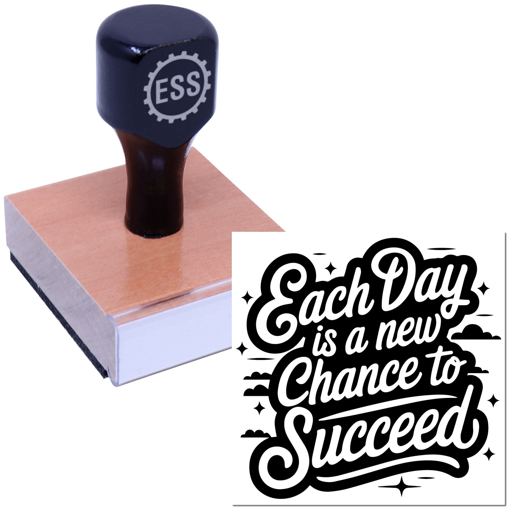 Daily Success Reminder Paper Craft Rubber Stamp