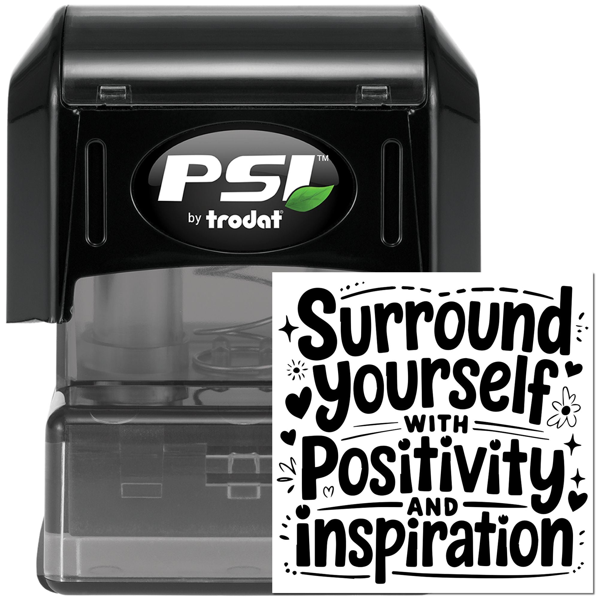 Pre-Inked Positivity And Inspiration Cardmaking Stamp