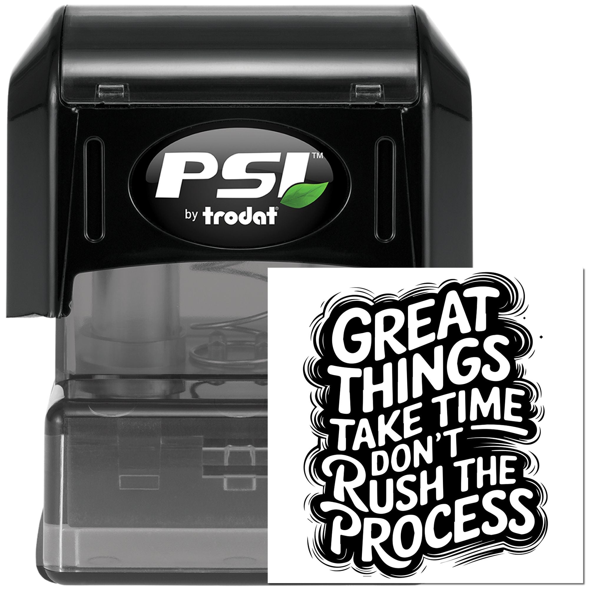 Pre-Inked Patience Takes Time Journaling Stamp