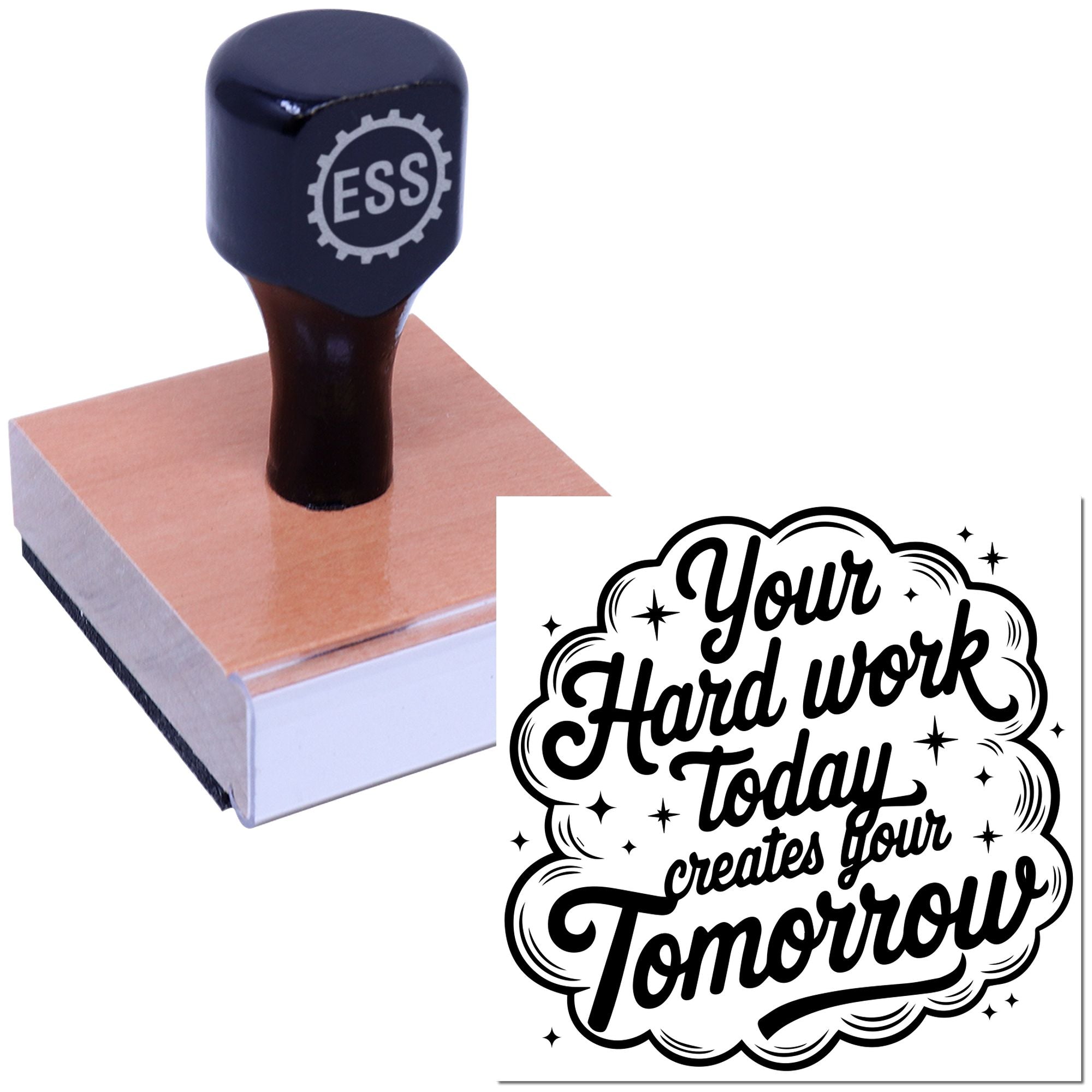 Effort Builds Tomorrow Postcard Rubber Stamp