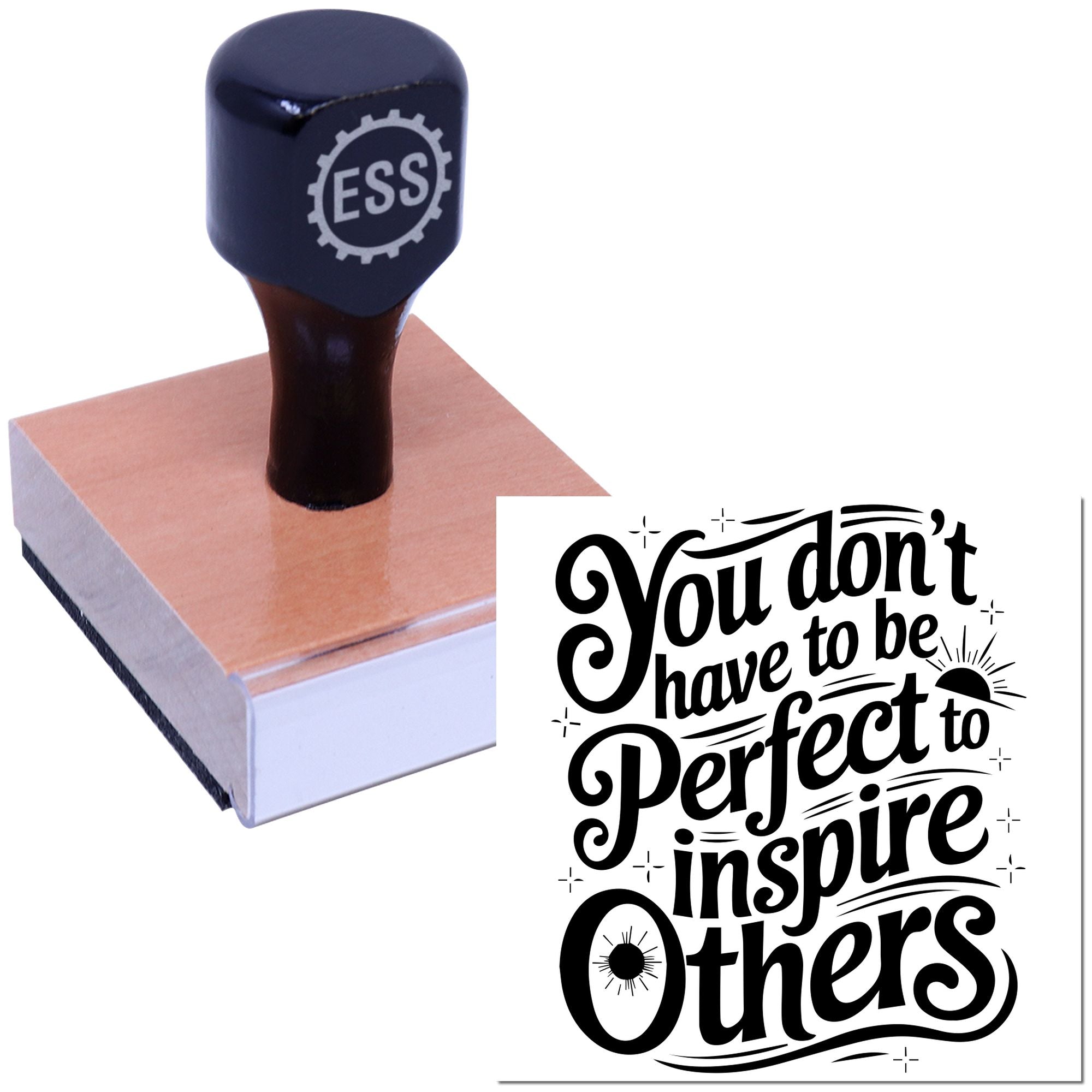 Flawed Yet Inspiring Tag Rubber Stamp