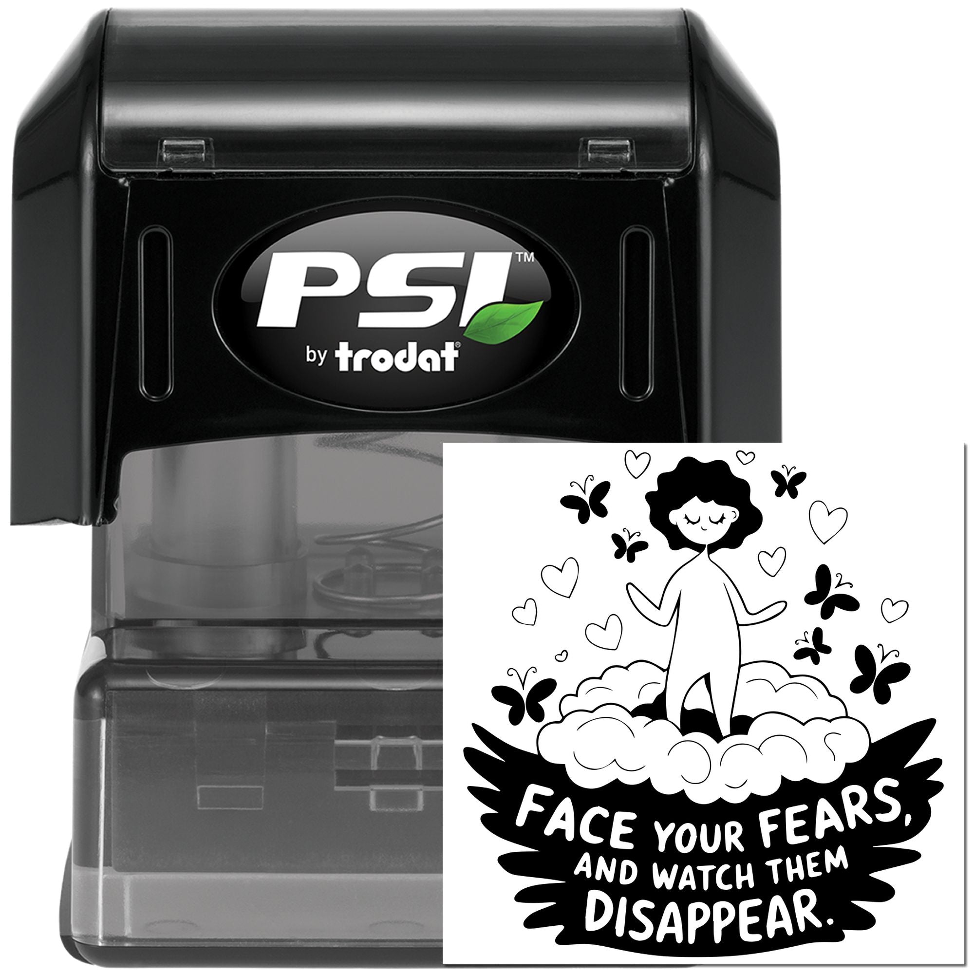 Pre-Inked Brave Cloud Walker Mini Card Stamp