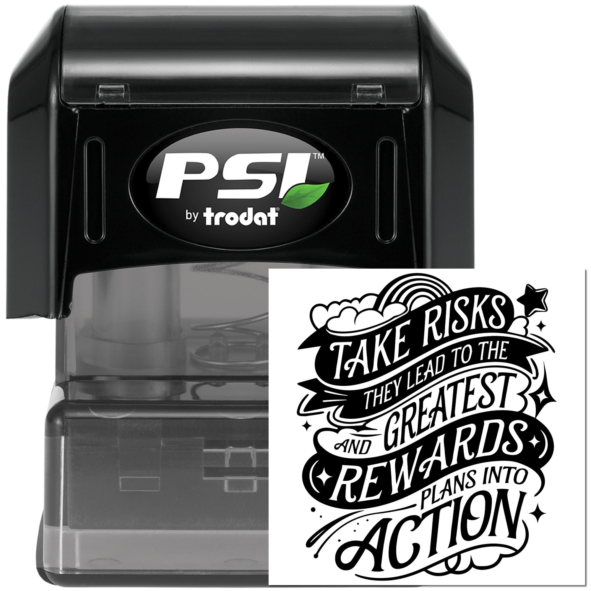 Pre-Inked Inspirational Typography Art Postcard Stamp