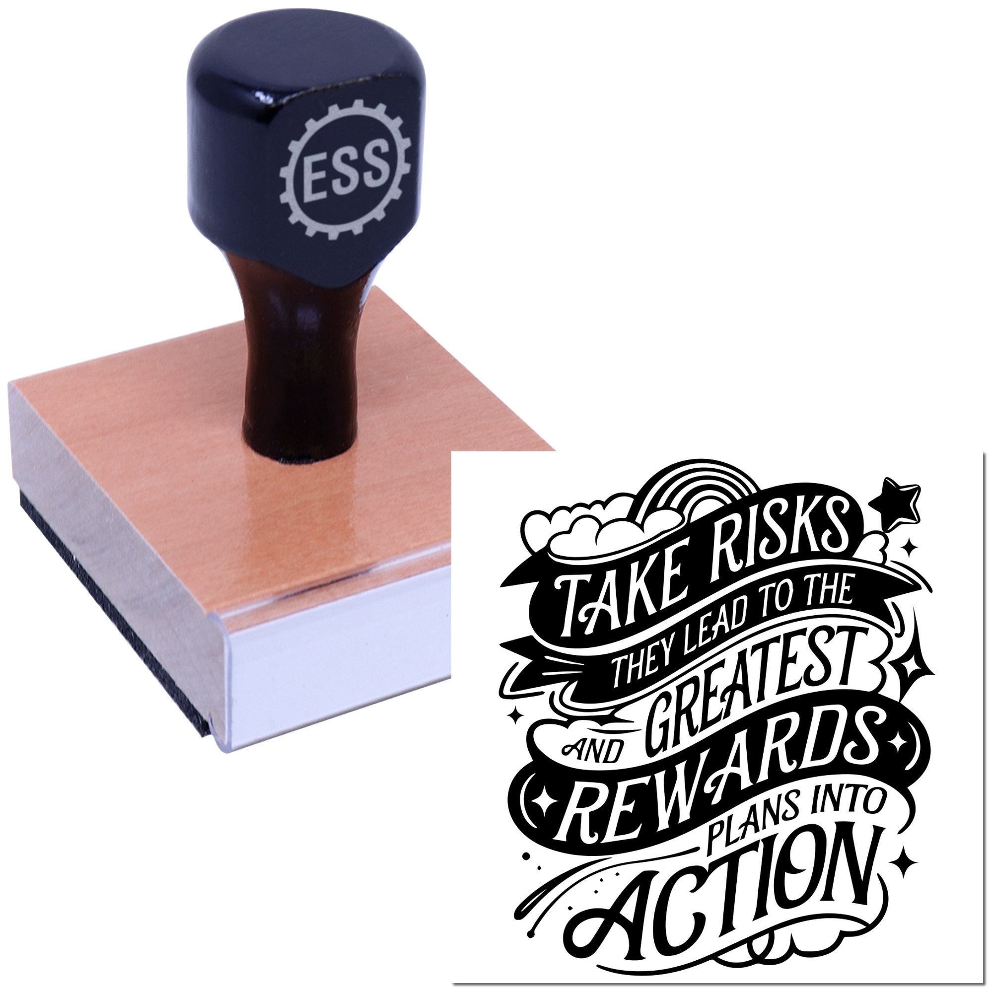 Daring Reward Blueprint Place Card Rubber Stamp