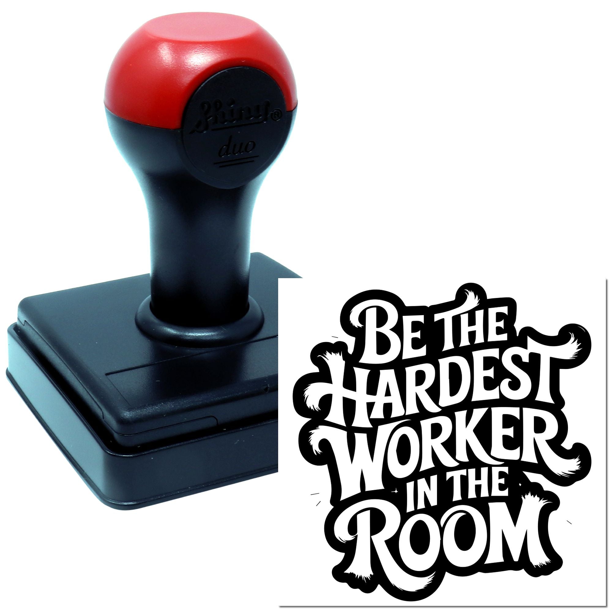 Duo Bold Hand-Lettered Motivational Work Ethic Hand Stamp