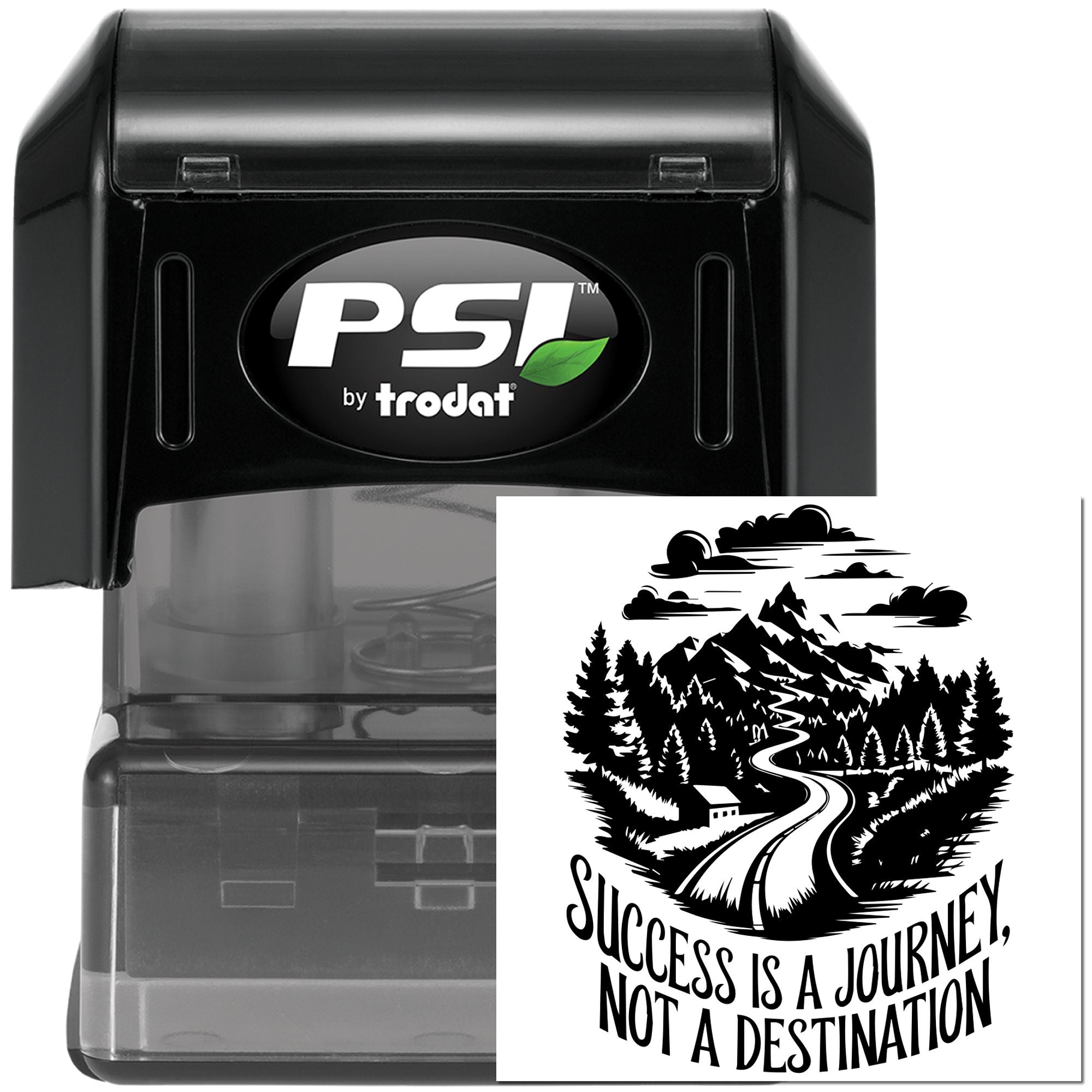 Pre-Inked Winding Mountain Road Place Card Stamp