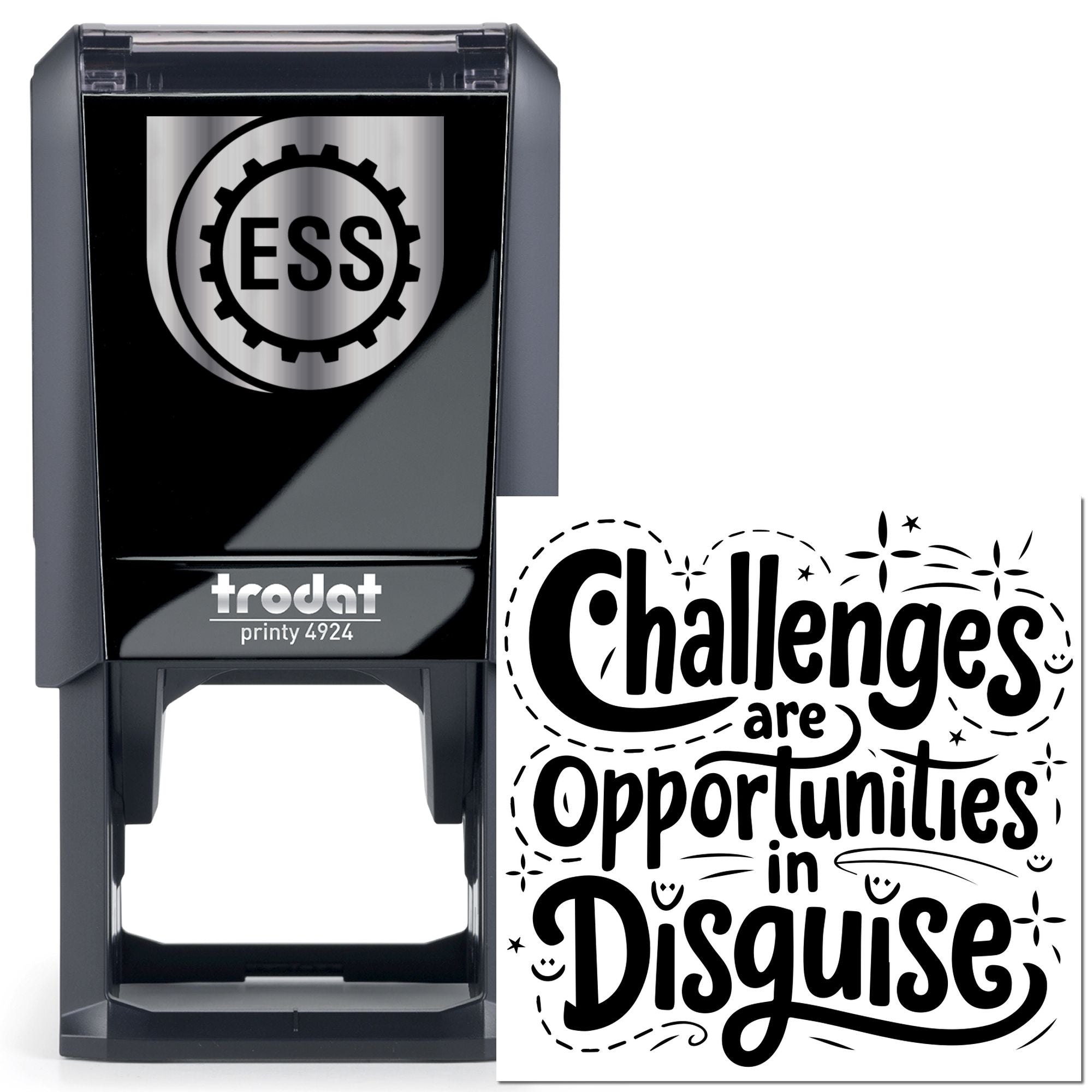 Self-Inking Motivational Quote Card Making Stamp