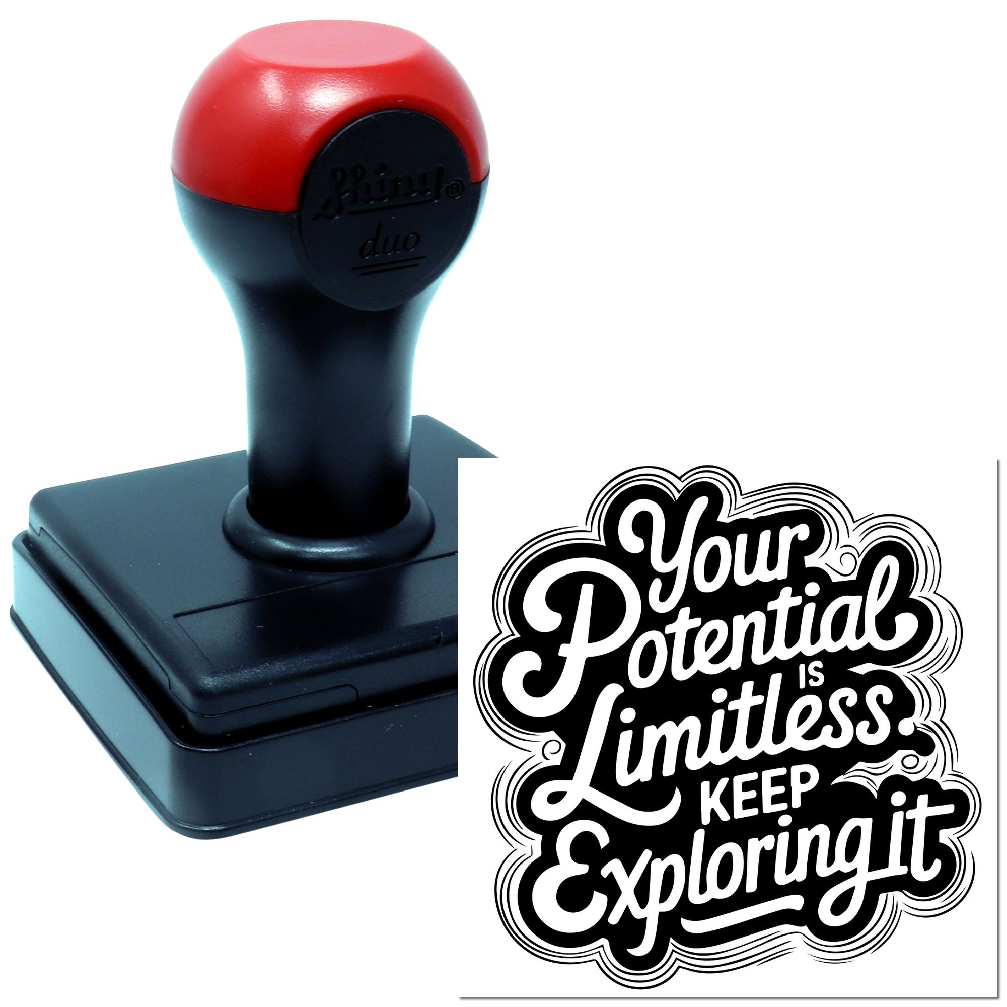 Duo Limitless Potential Motivational Hand-Lettered Poster Hand Stamp