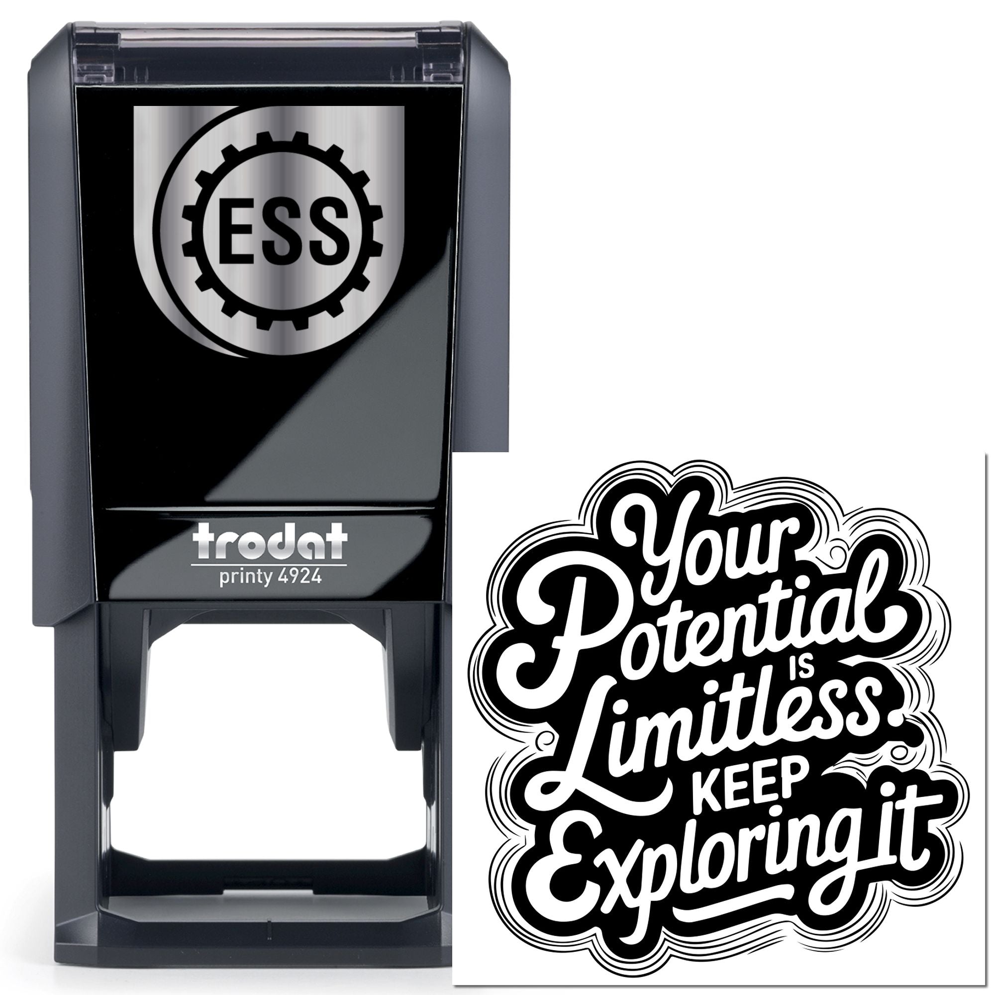 Self-Inking Inspirational Typography Handcraft Stamp