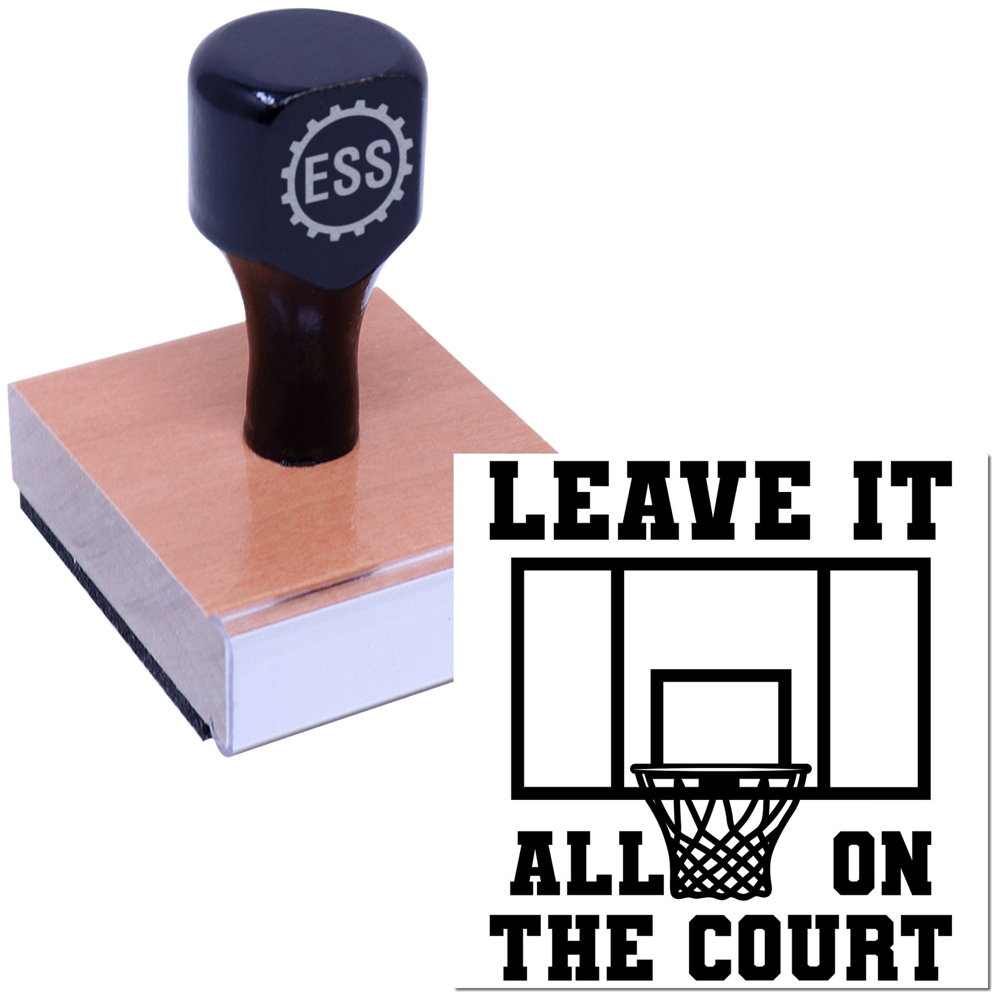 Relentless Court Hustle Greeting Card Rubber Stamp