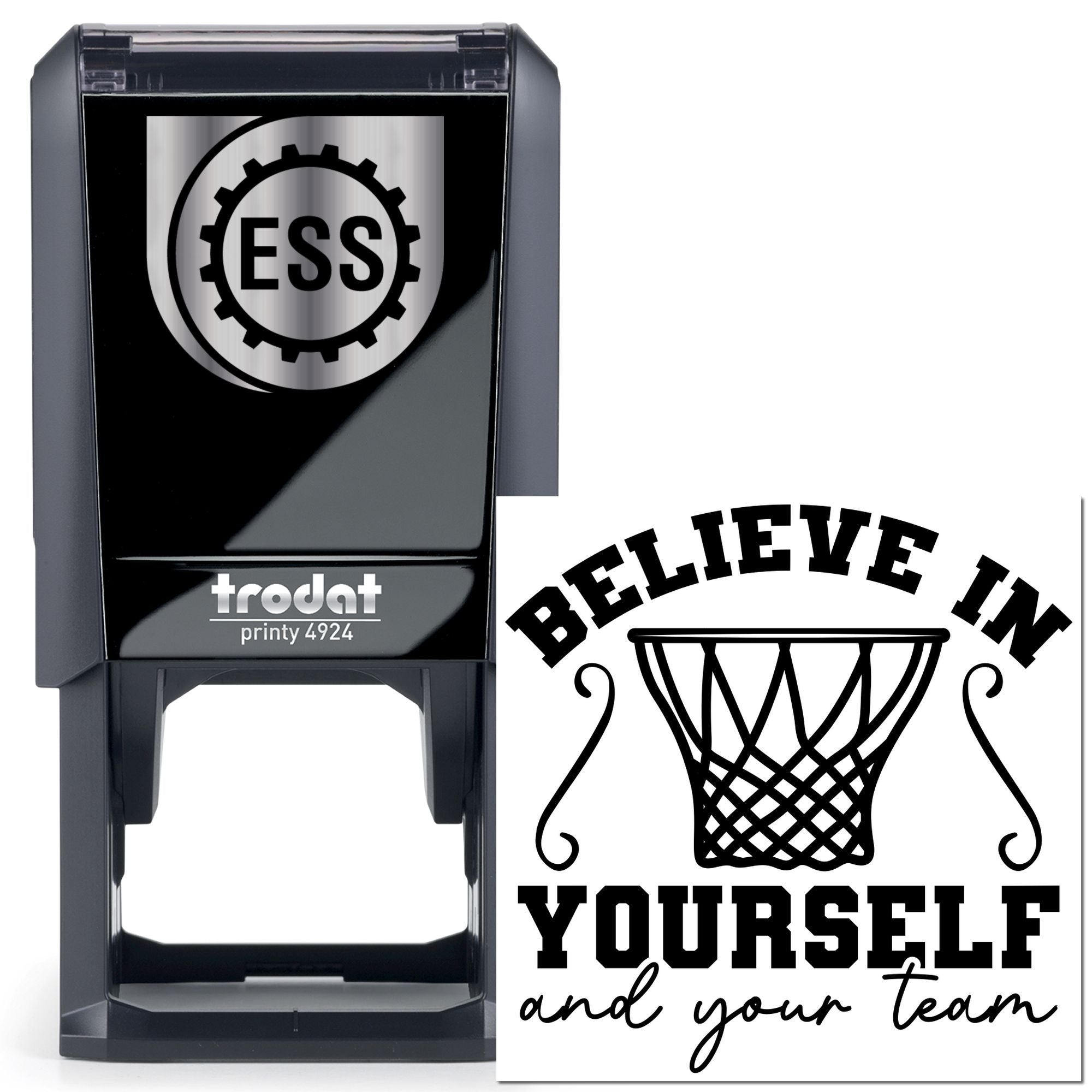 Self-Inking Self Belief Favor Tag Stamp