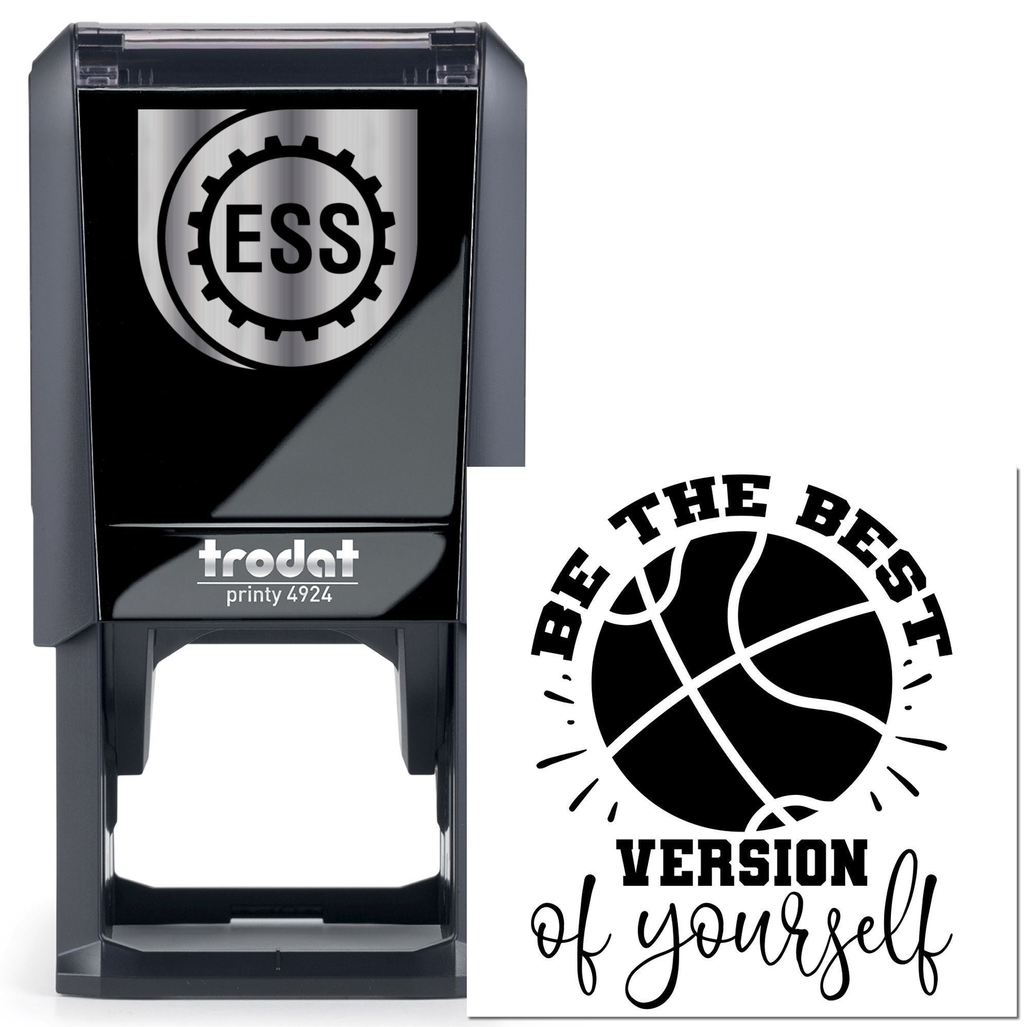 Self-Inking Motivational Basketball Party Favor Stamp