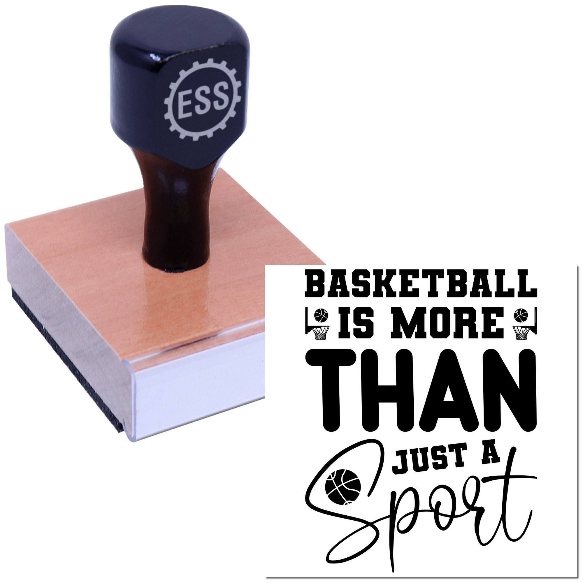 Basketball Is Life Scrapbook Rubber Stamp