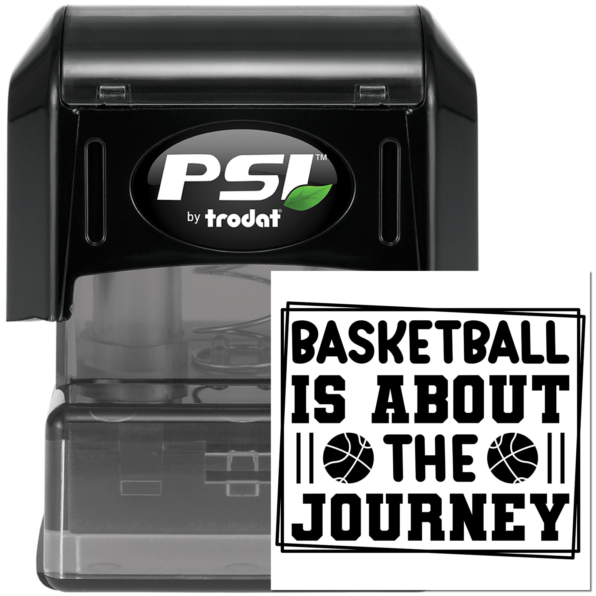 Pre-Inked Basketball Is Journey Party Favor Stamp