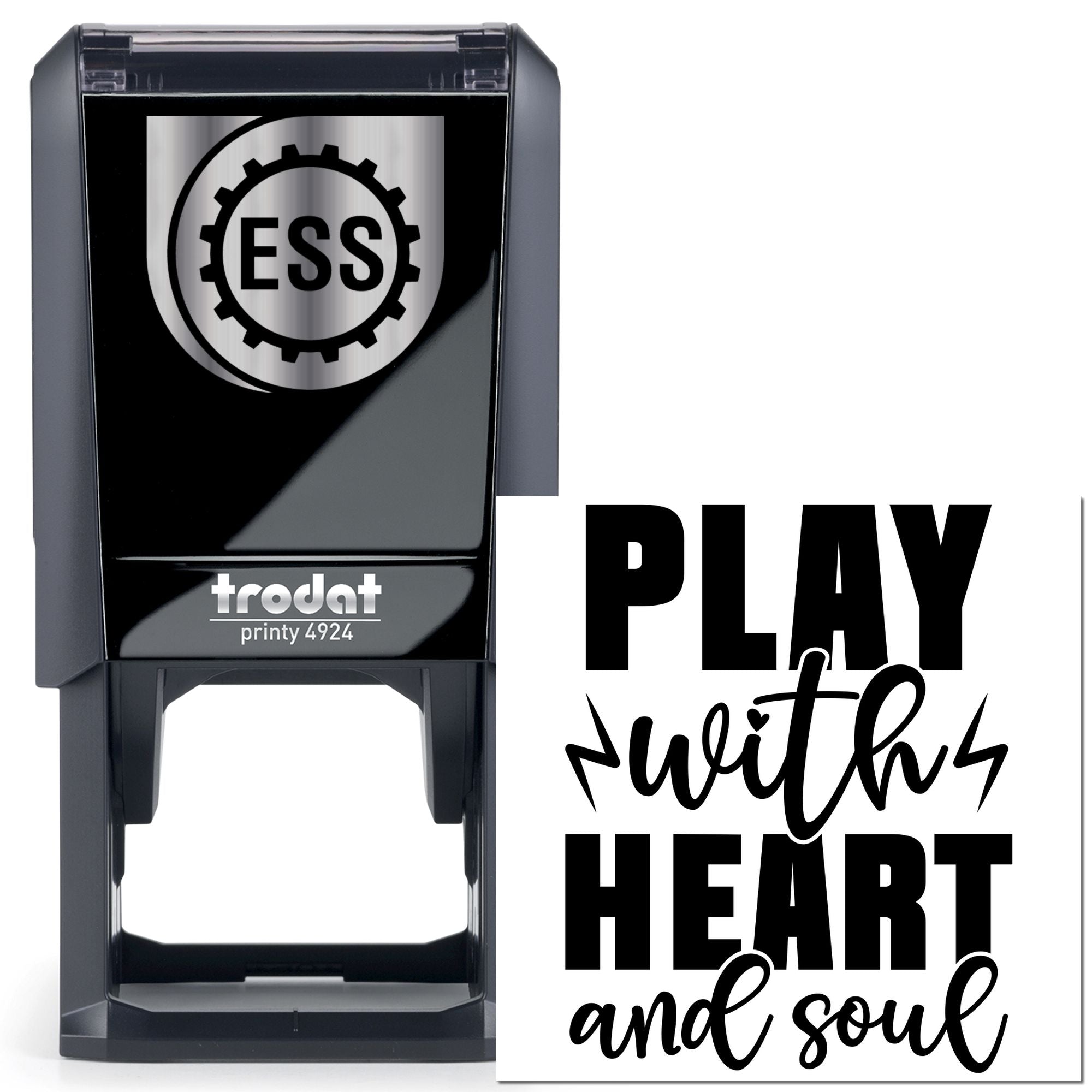 Self-Inking Playful Heart Handcraft Stamp