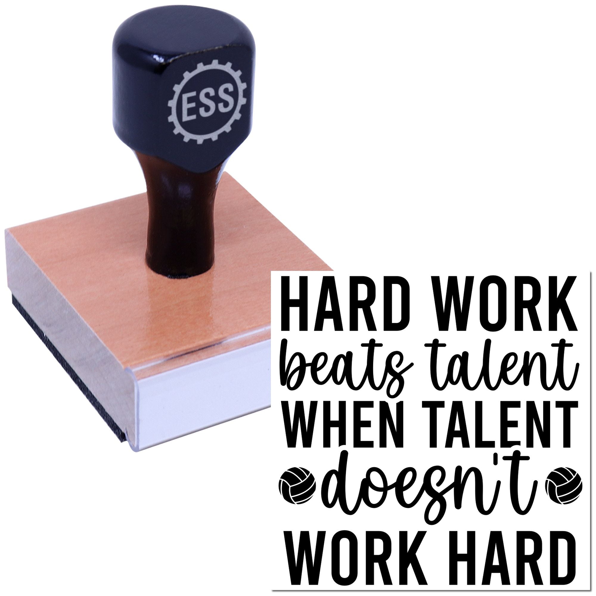 Effort Beats Talent Paper Goods Rubber Stamp