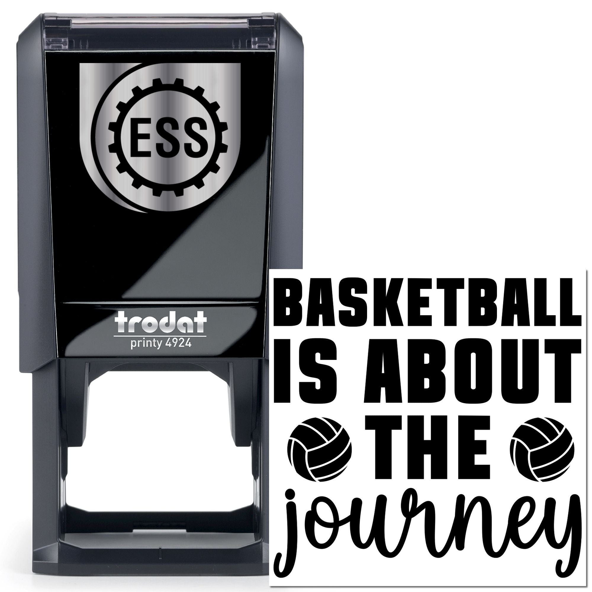 Self-Inking Basketball Journey Favor Tag Stamp