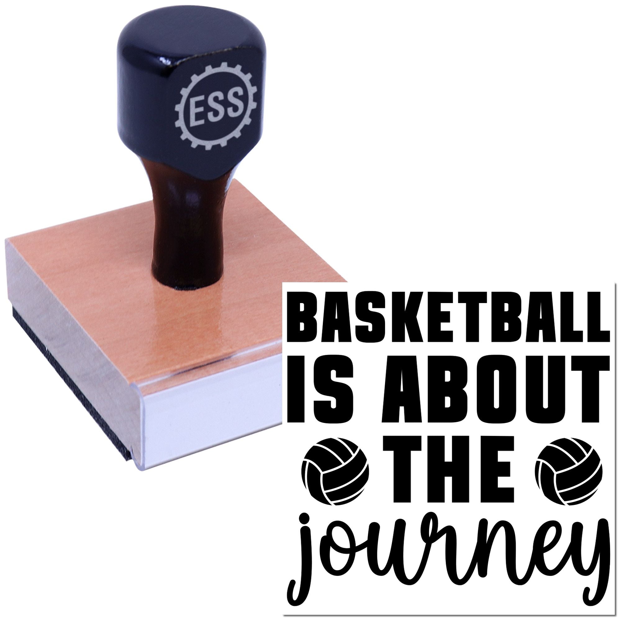 Hoops Journey Inspiration Place Card Rubber Stamp