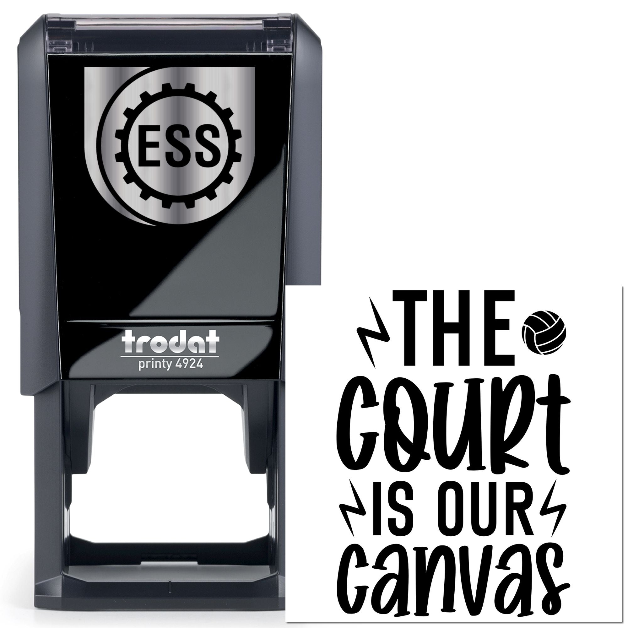 Self-Inking Court Canvas Scrapbook Stamp