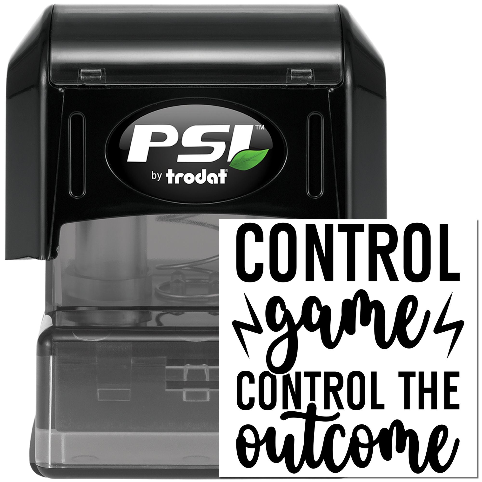 Pre-Inked Control The Outcome Card Making Stamp