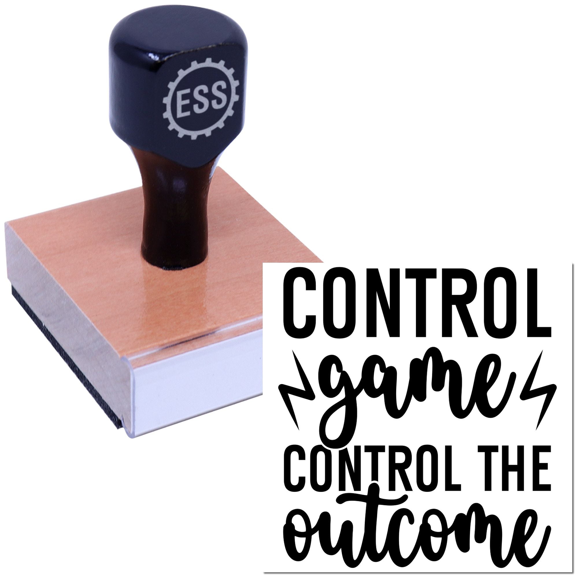 Control Game Outcome Papercraft Rubber Stamp
