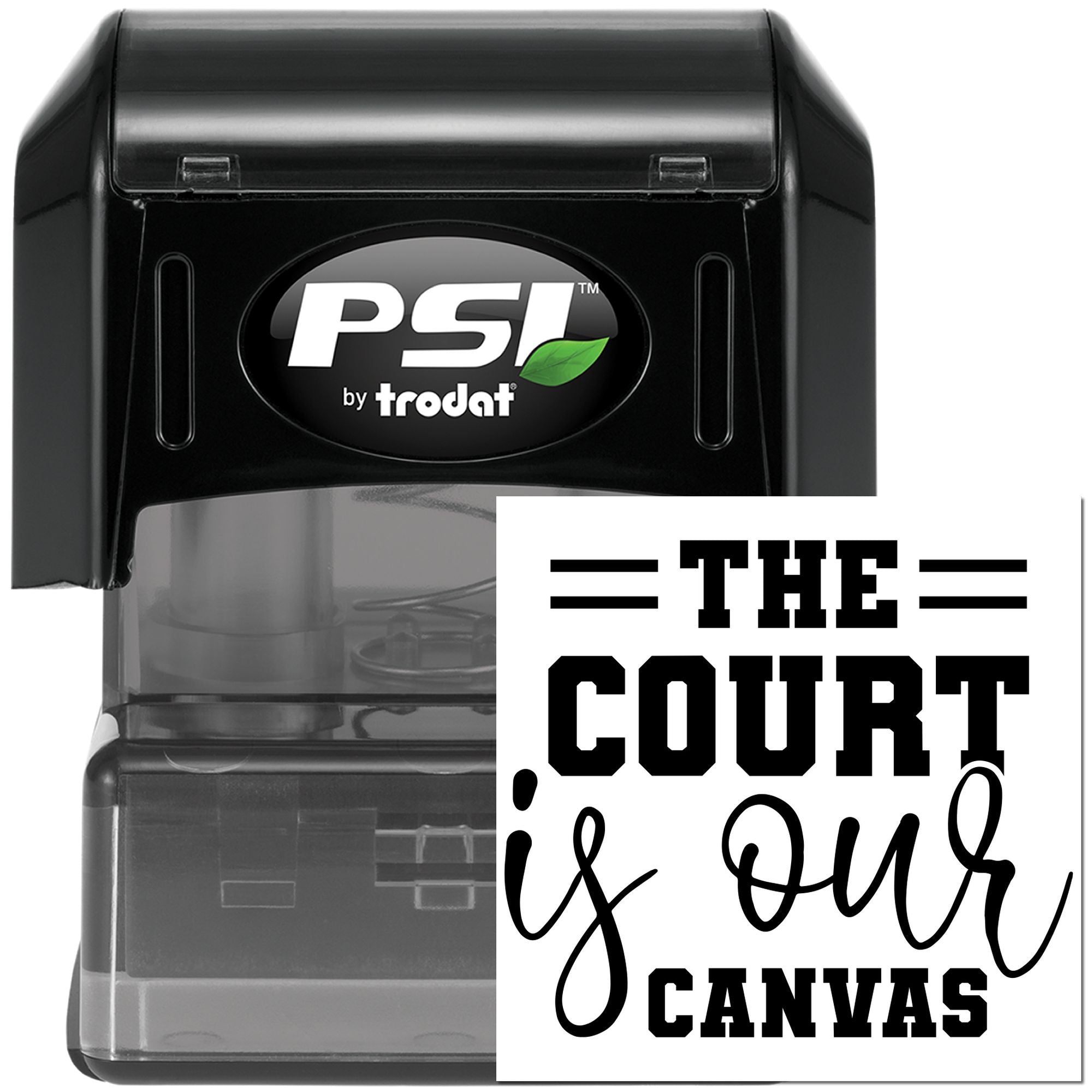 Pre-Inked Our Court Canvas Papercraft Stamp