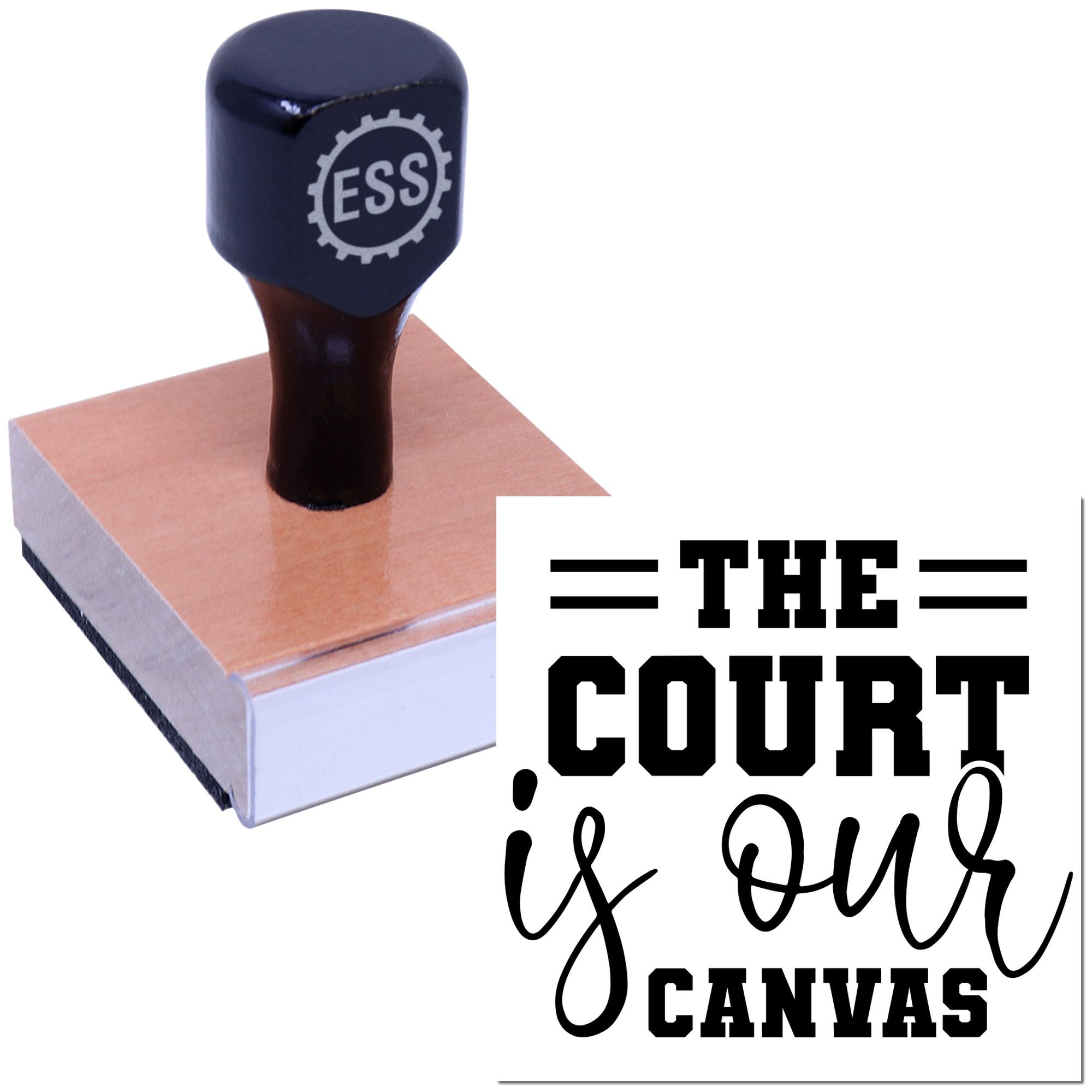 Court Canvas Artistry Journaling Rubber Stamp