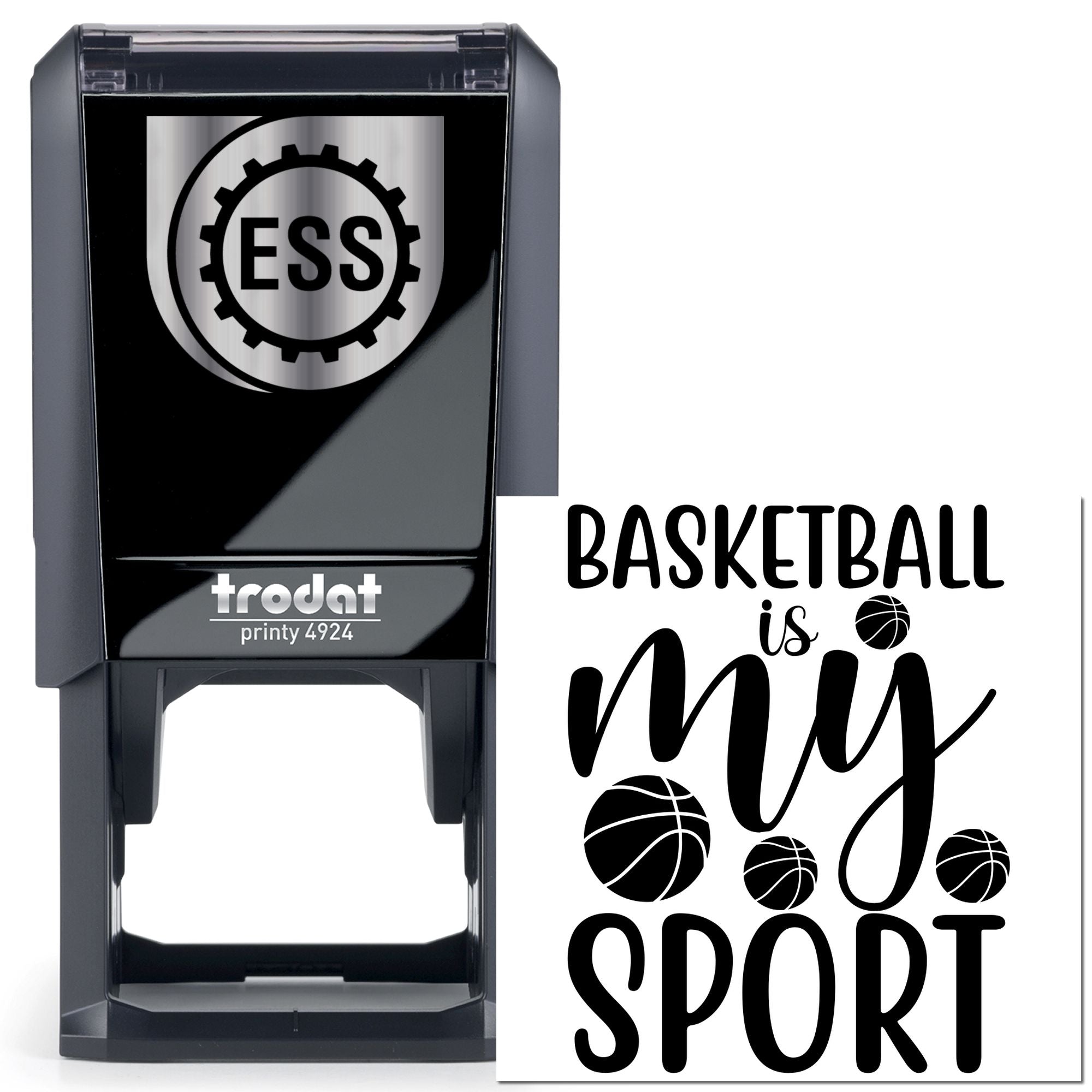 Self-Inking Basketball Fan Favor Tag Stamp