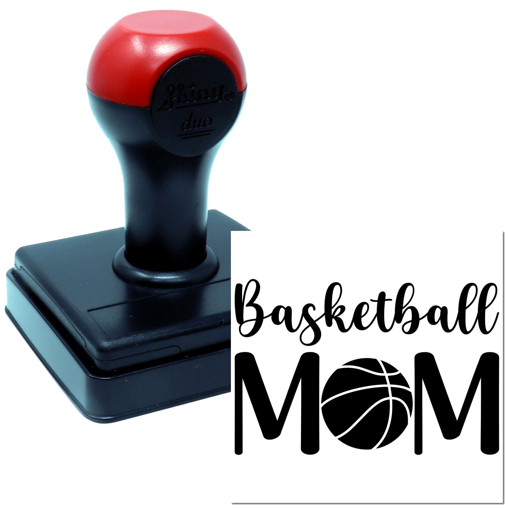 Duo Proud Basketball Mom Always Cheering Hand Stamp