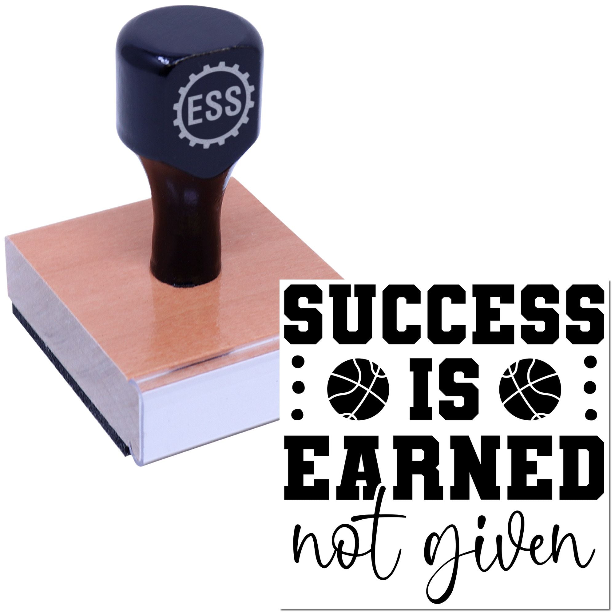 Earn Your Success Craft Rubber Stamp