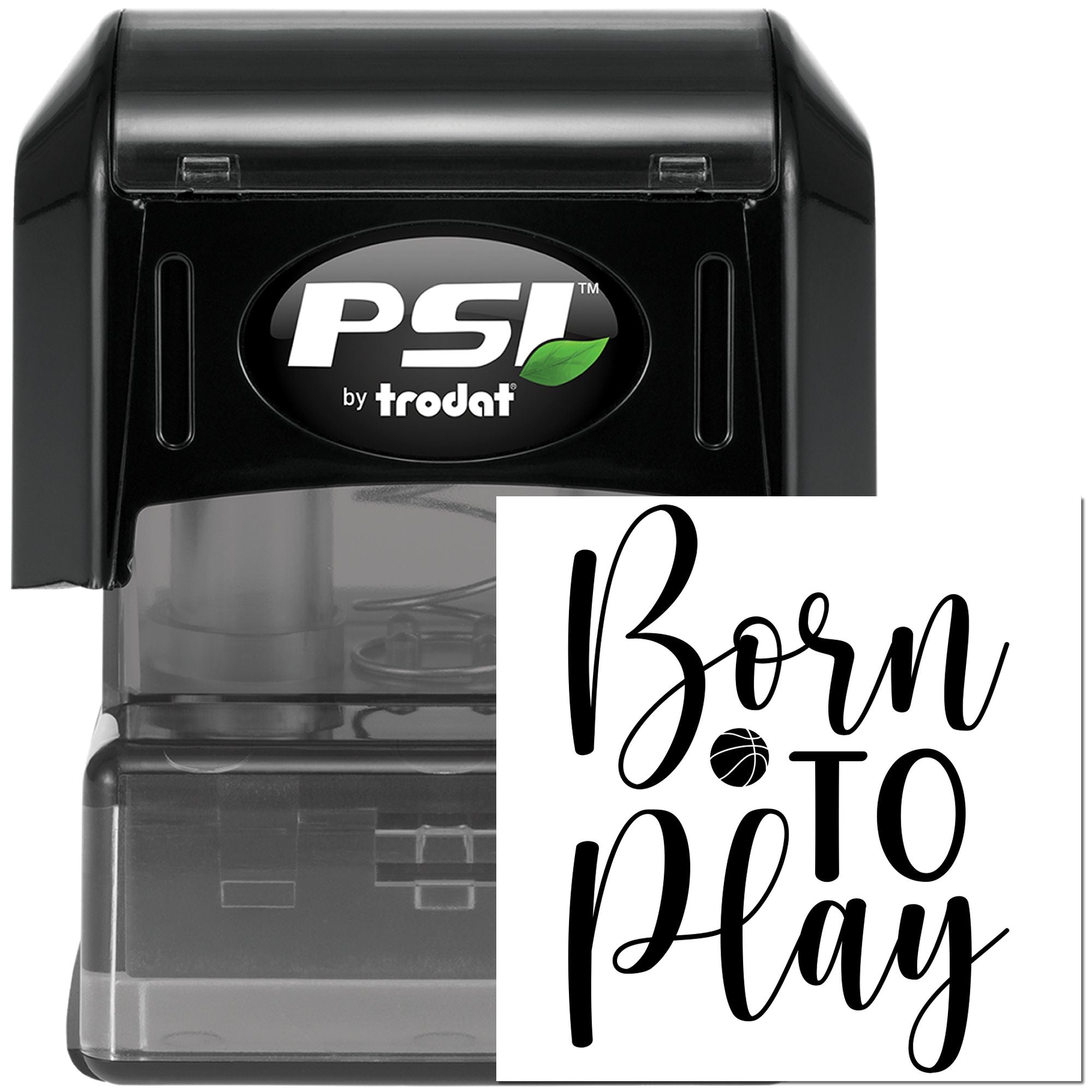 Pre-Inked Born To Play Party Favor Stamp