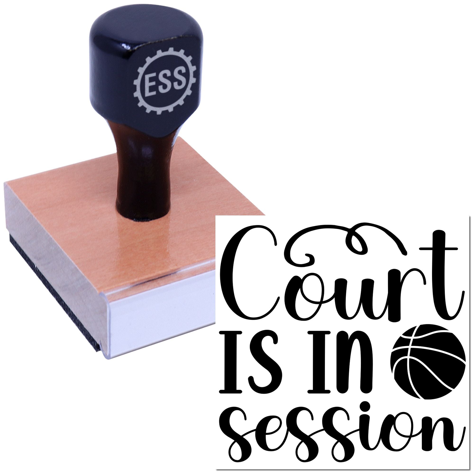 Hoops In Session Card Making Rubber Stamp