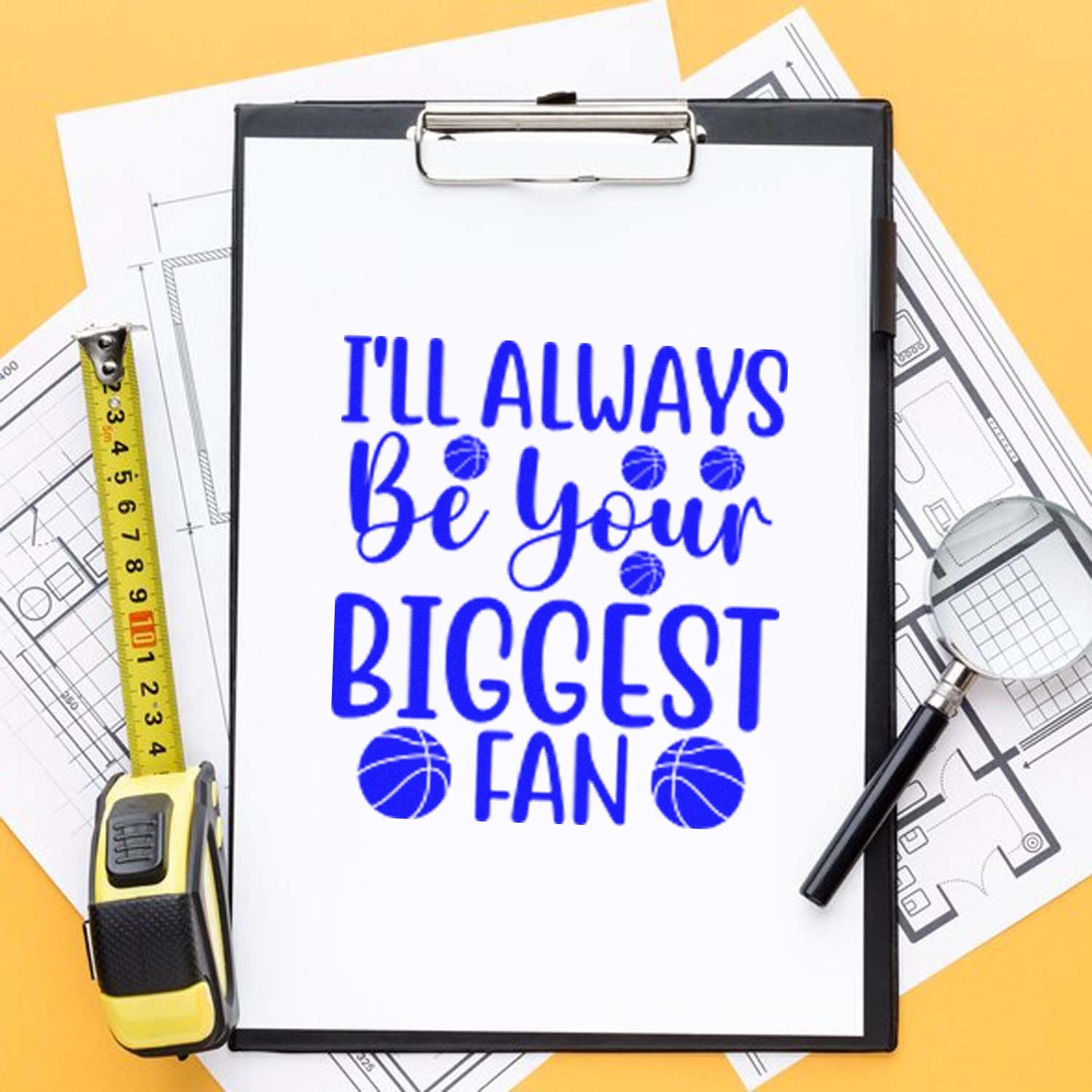 Self-Inking Basketball Fan Card Making Stamp
