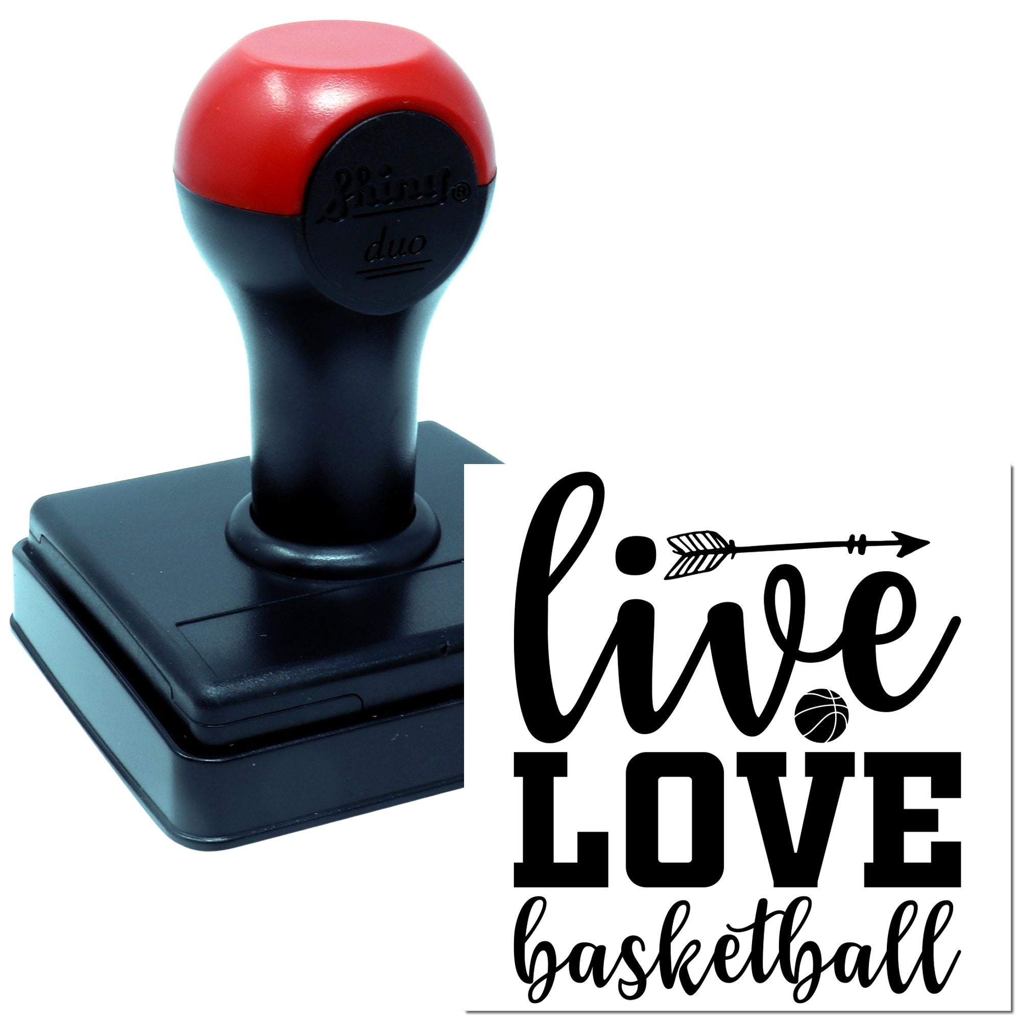 Duo Live Love Basketball Arrow Forever Hand Stamp