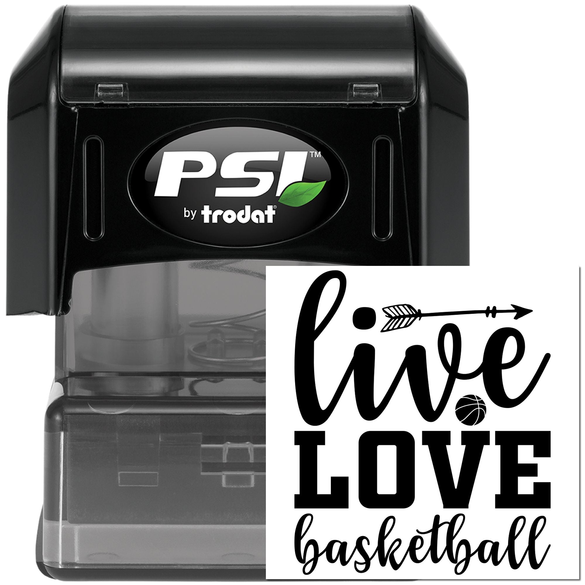Pre-Inked Live Love Basketball Paper Craft Stamp