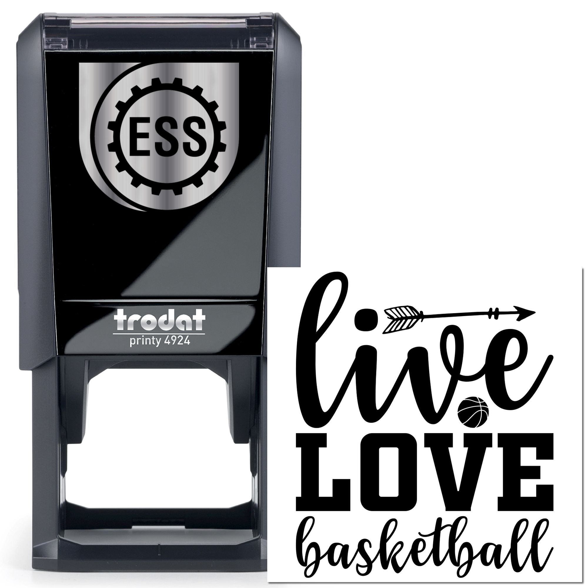 Self-Inking Basketball Love Papercraft Stamp