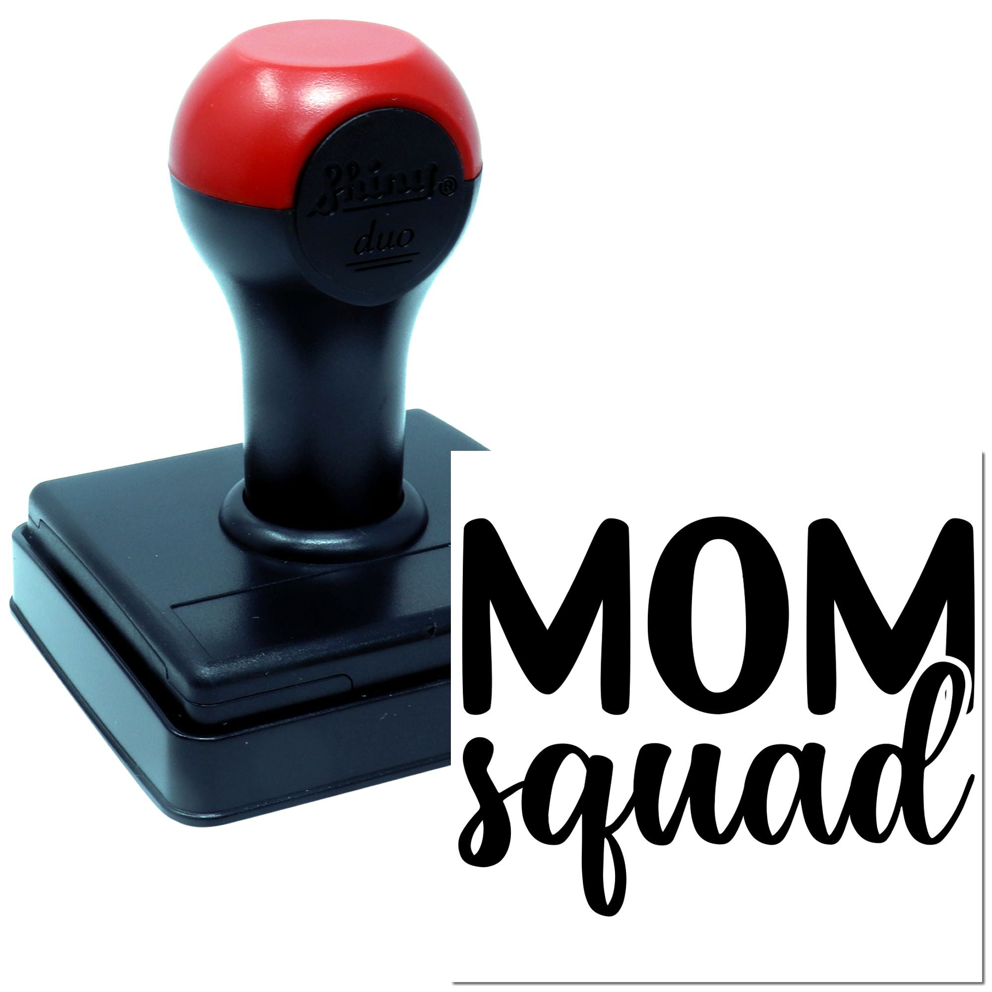 Duo Stylish Bold Mom Squad Typography Hand Stamp
