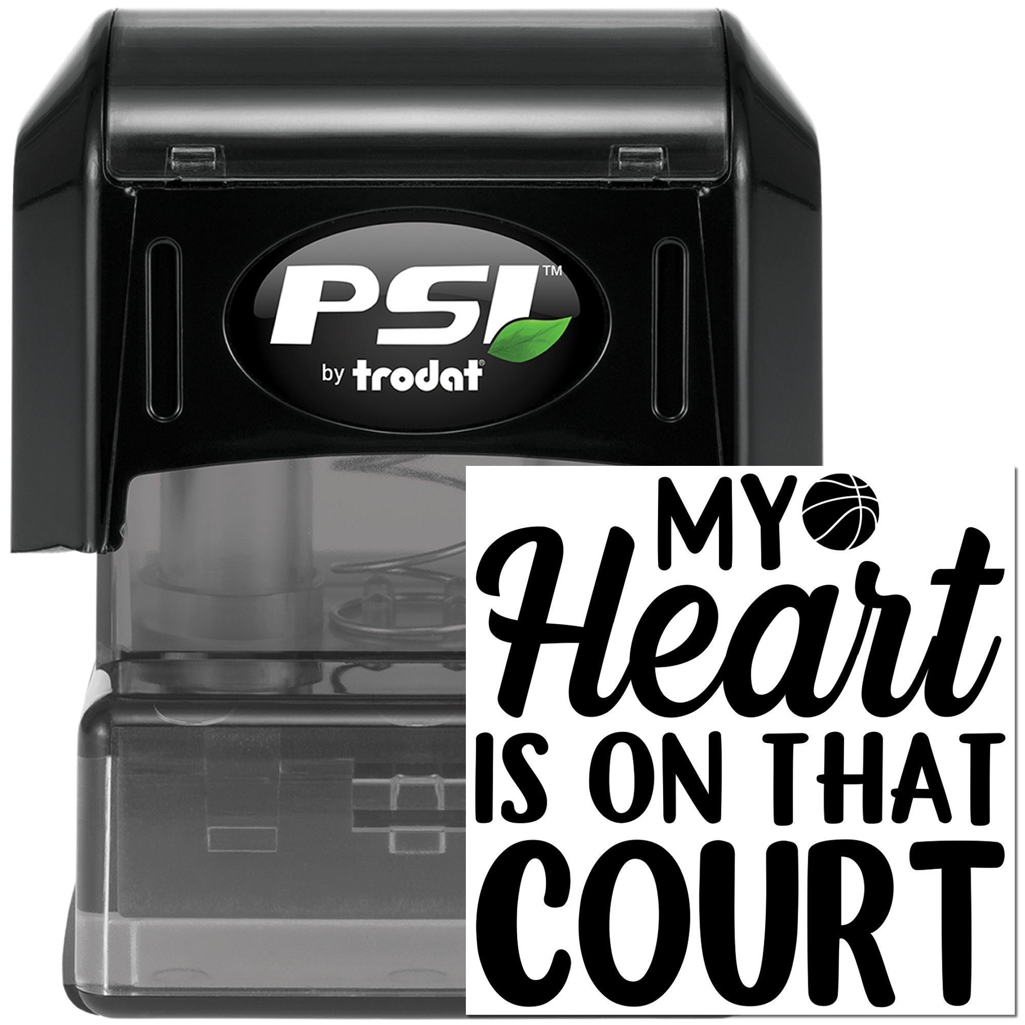 Pre-Inked Heart On Court Cardmaking Stamp