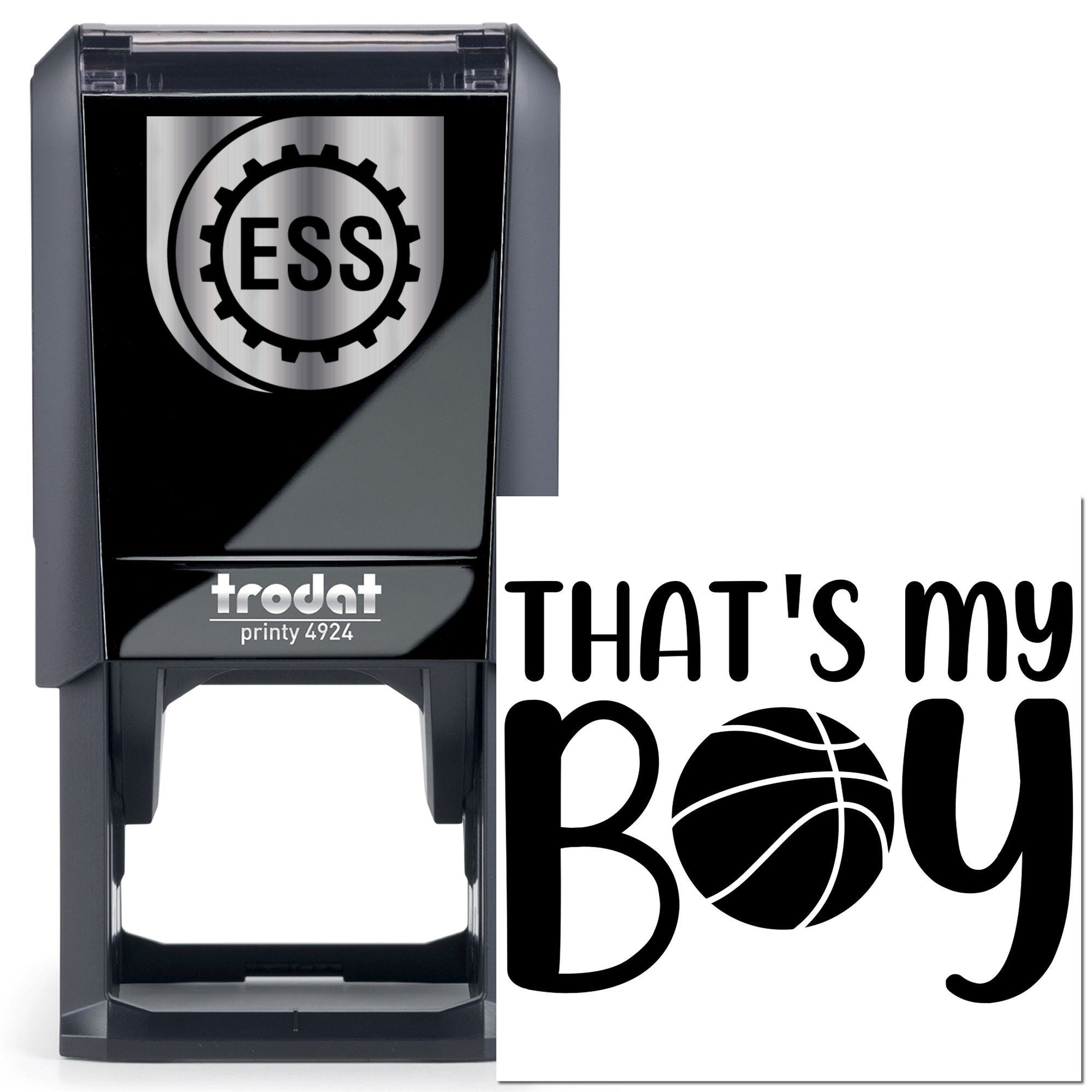 Self-Inking Basketball Boy Note Card Stamp
