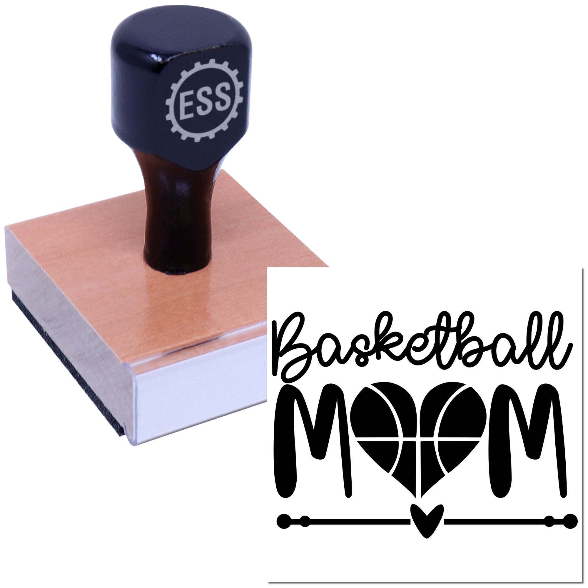 Court Loving Mom Favor Tag Rubber Stamp