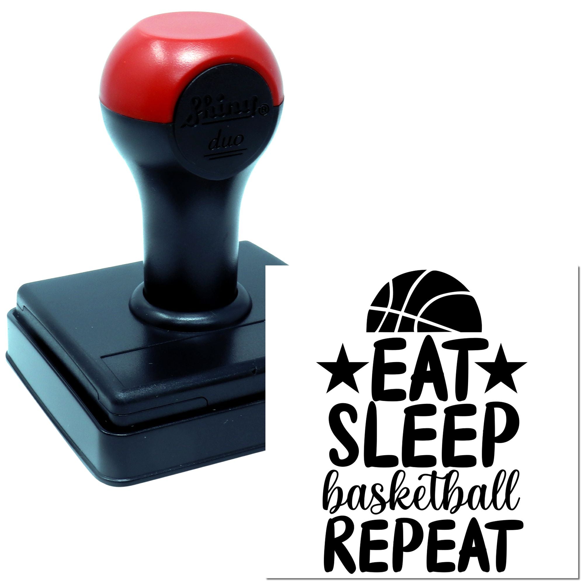 Duo Eat Sleep Basketball Repeat Everyday Hand Stamp