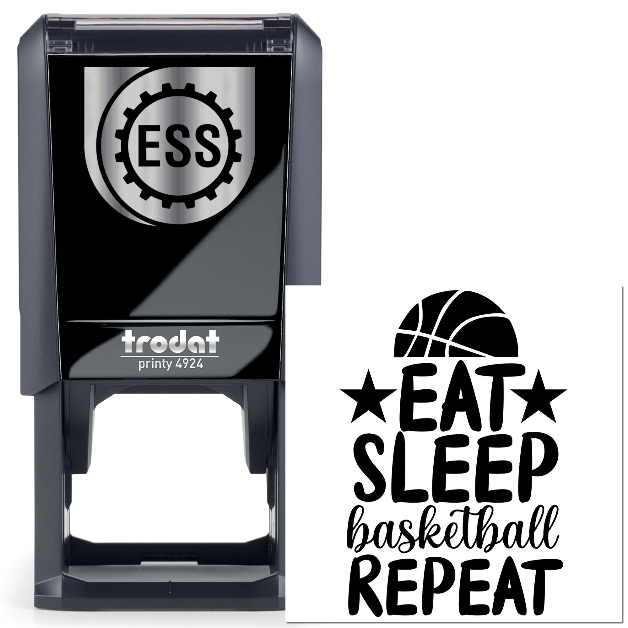 Self-Inking Basketball Lifestyle Favor Tag Stamp
