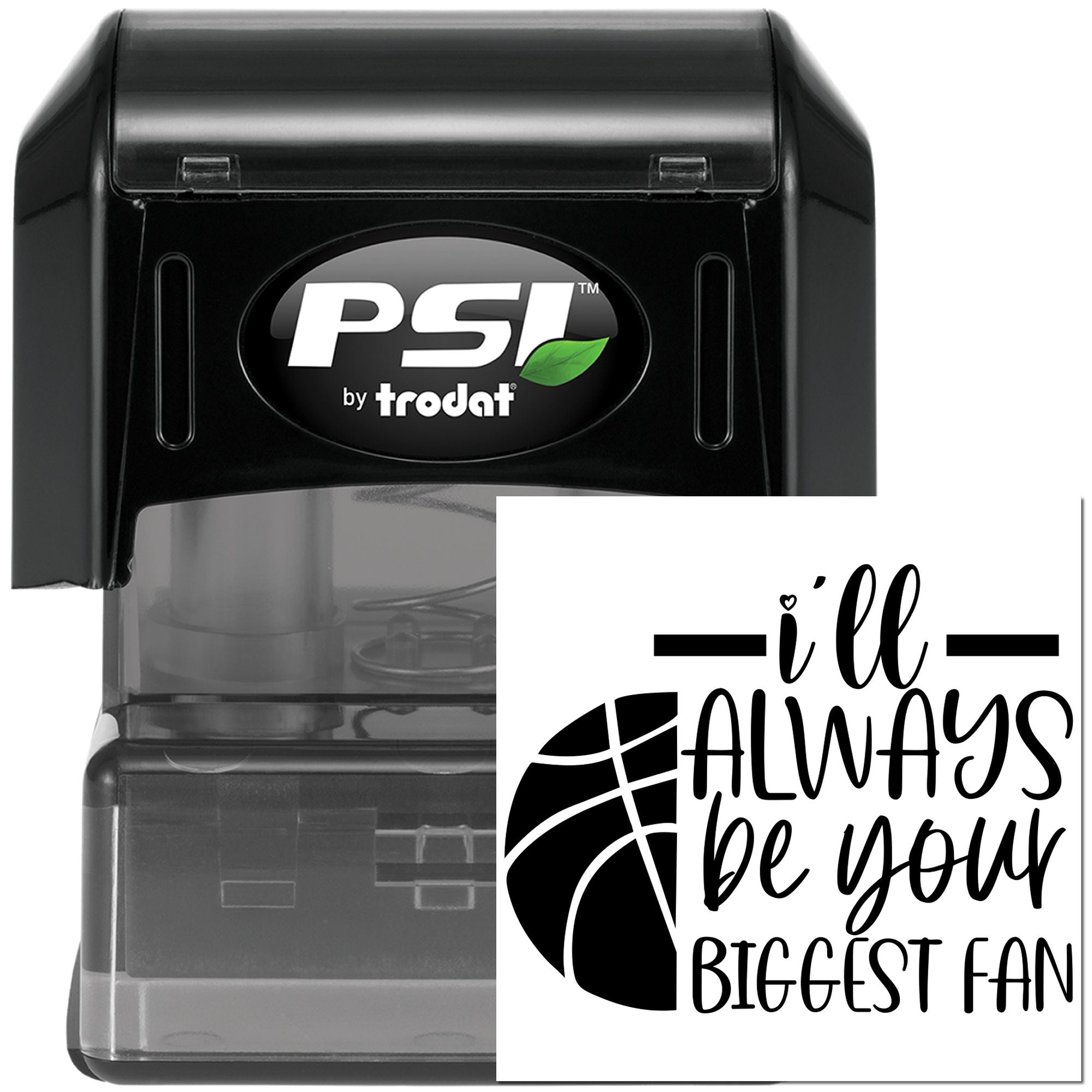 Pre-Inked Basketball Biggest Fan Tag Stamp