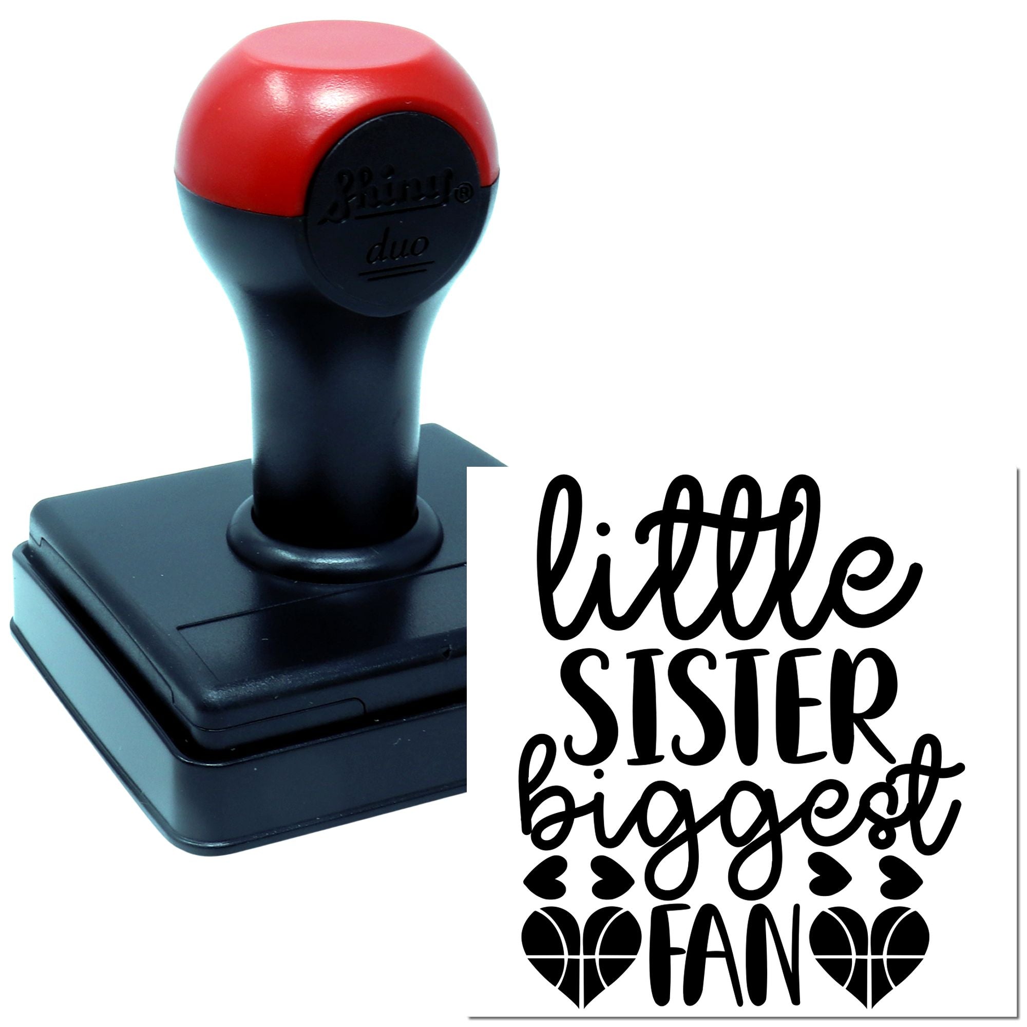 Duo Little Sister Biggest Basketball Fan Hand Stamp