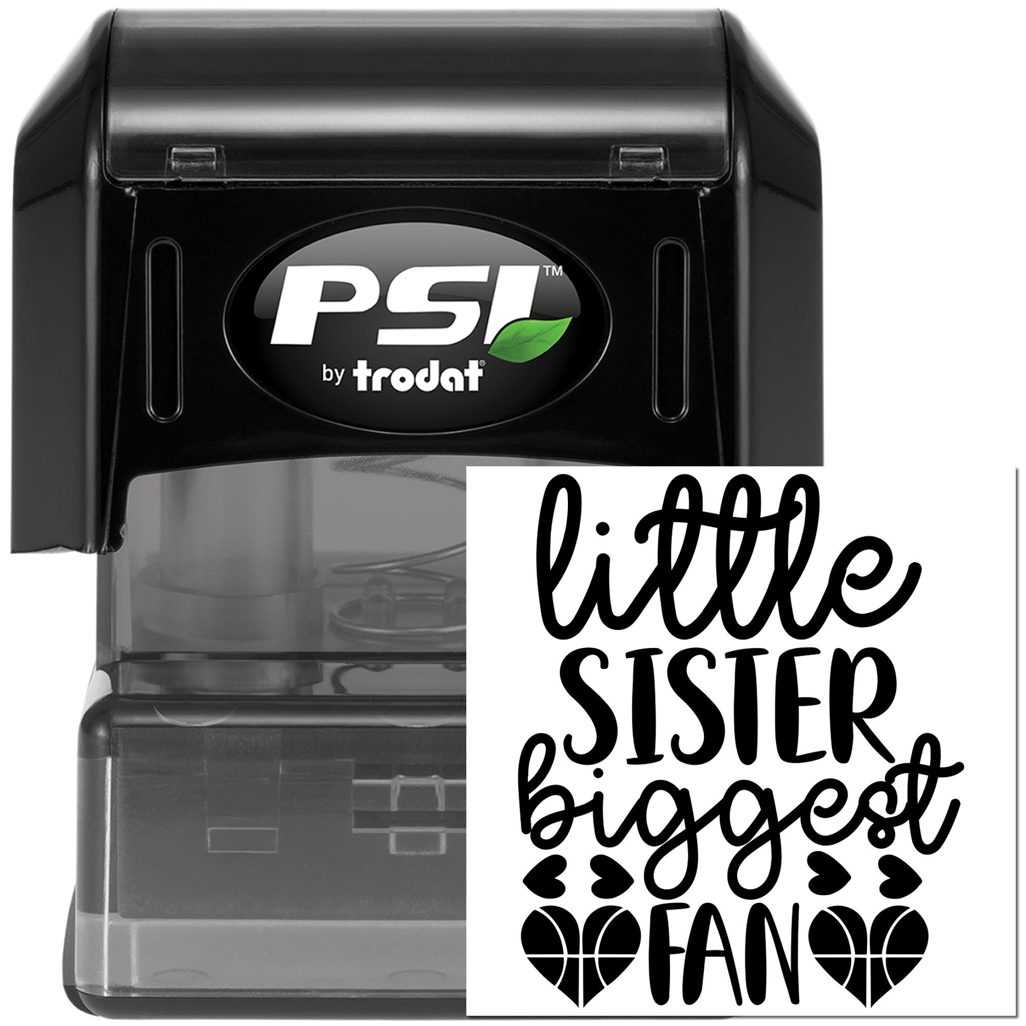 Pre-Inked Little Sister Fan Party Favor Stamp