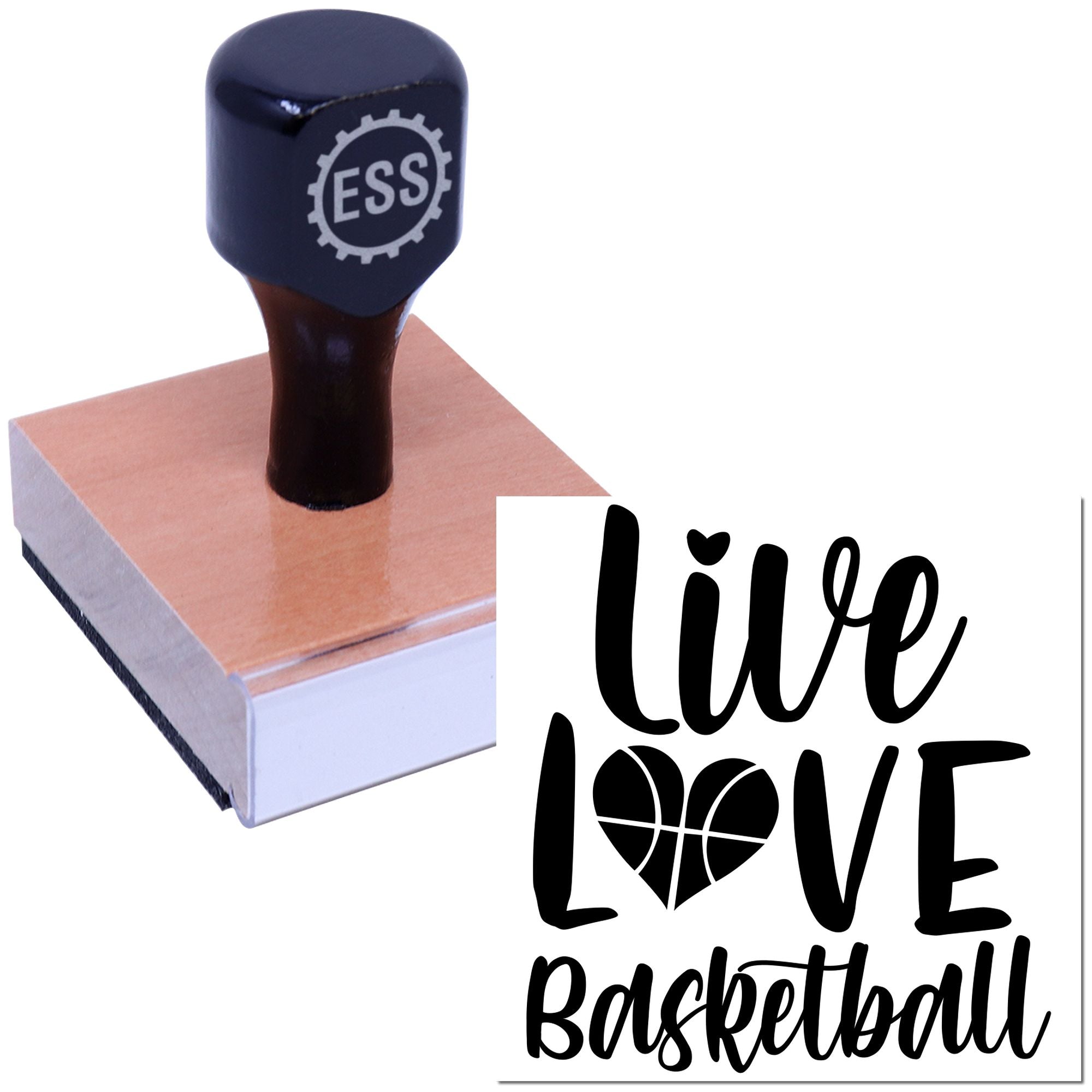 Hoop Heart Beat Crafting Rubber Stamp